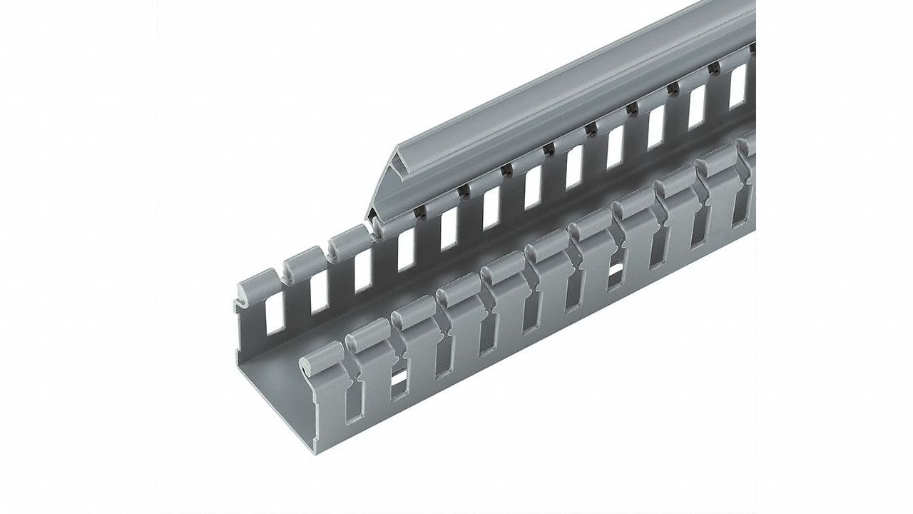 Wire Duct Wide Slot Gray L 6 Ft