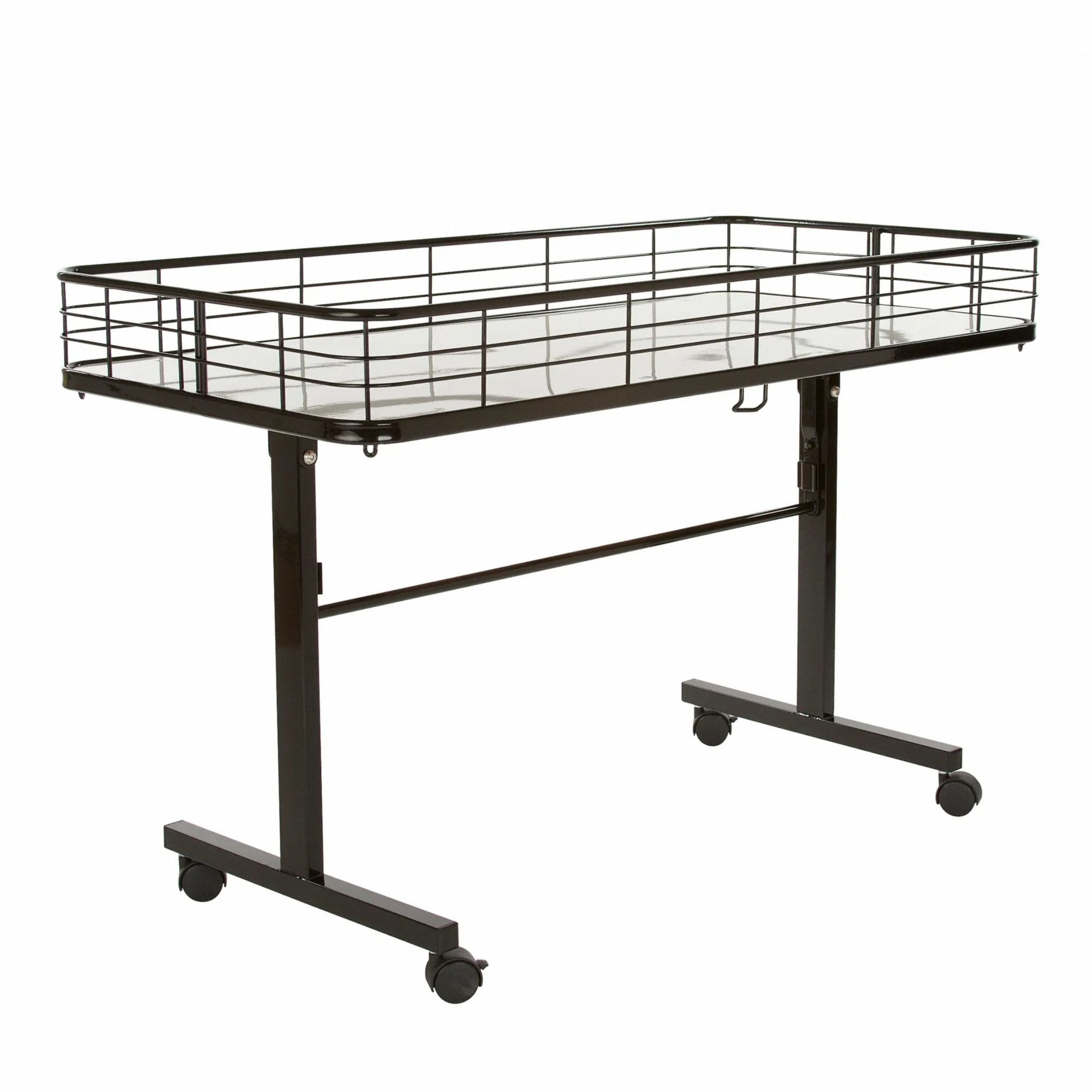 Dump Display Table: 47 in Overall Lg, 31 in Overall Ht, 4 3/4 in Overall Dp, Steel