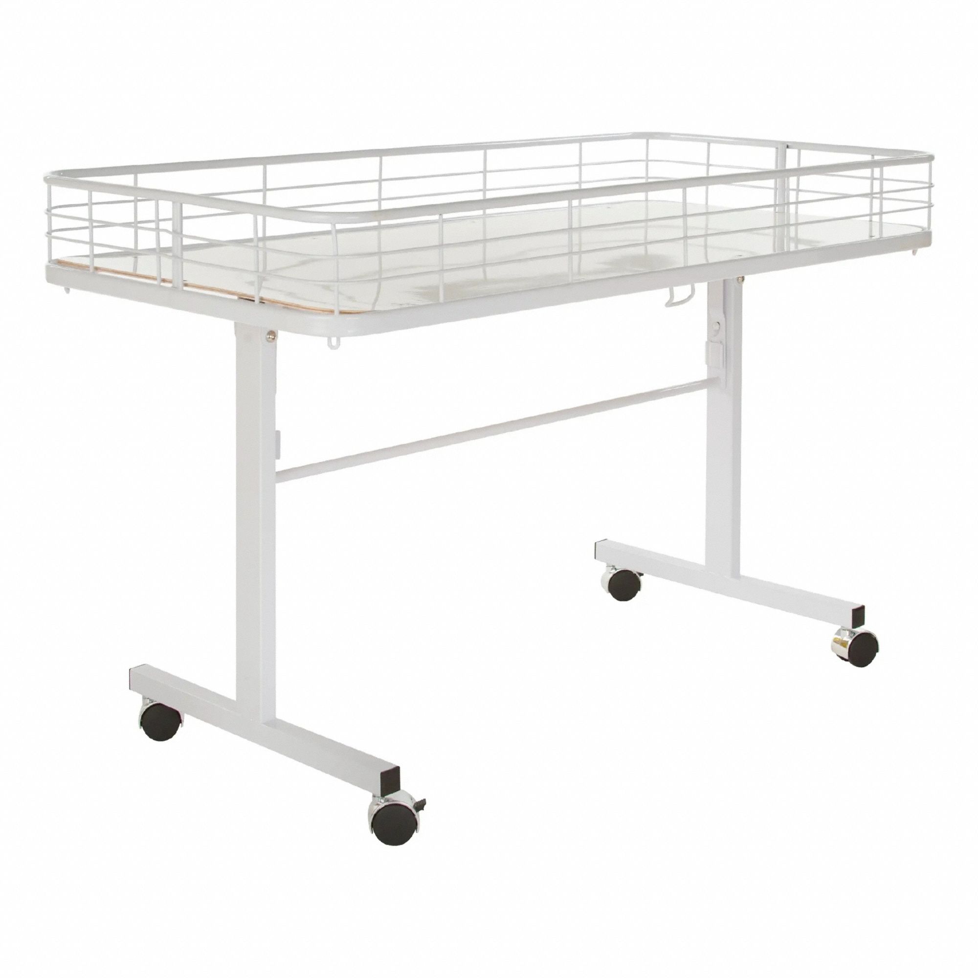 Dump Display Table: 47 in Overall Lg, 31 in Overall Ht, 4 3/4 in Overall Dp, Steel