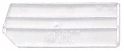 Bin Divider: 6 in x 2 in, Not Electrostatic Discharge Conductive, Clear