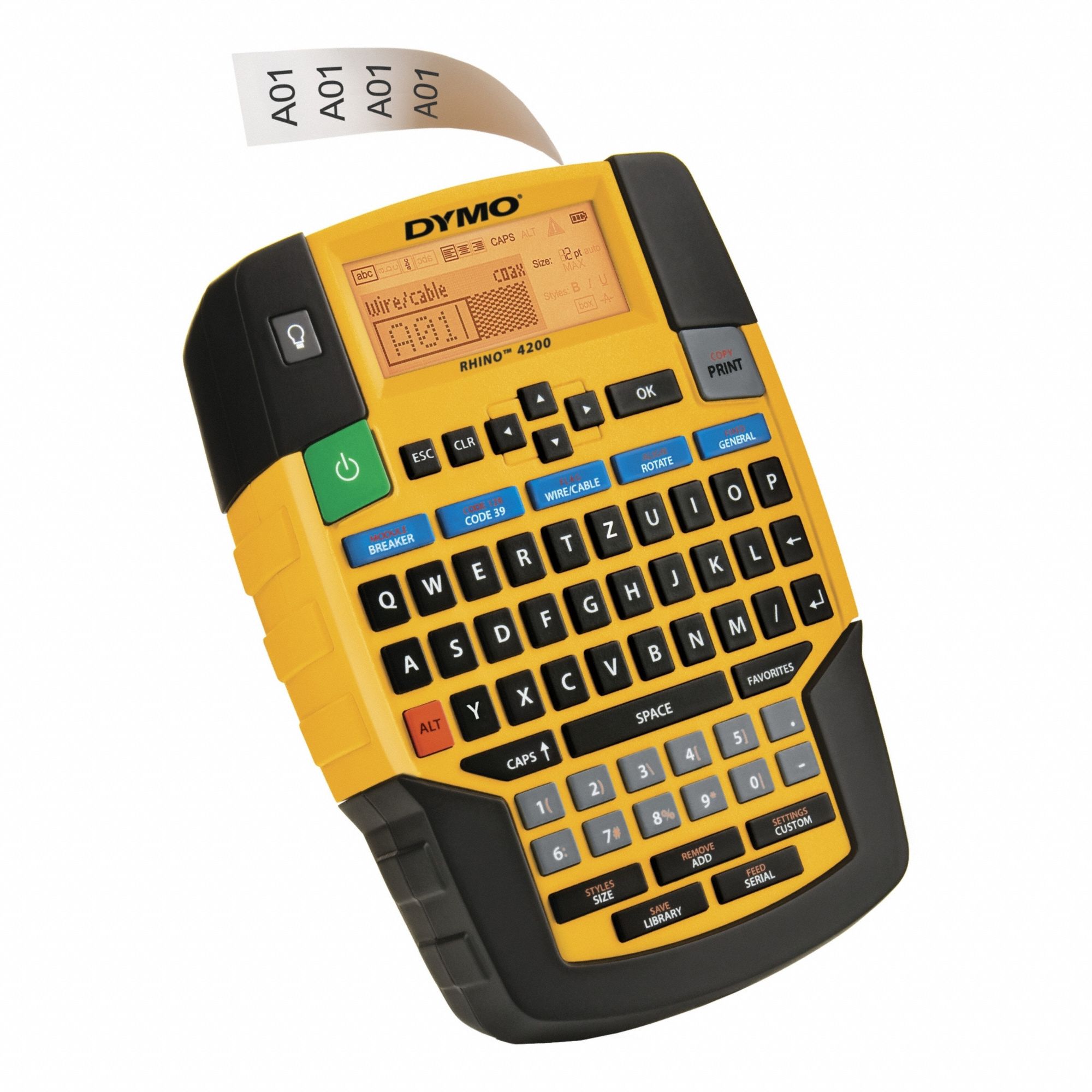 Handheld Printer: No Wireless Connectivity, 3/4", 180 dpi Printhead Resolution, Vinyl Tape Cassette