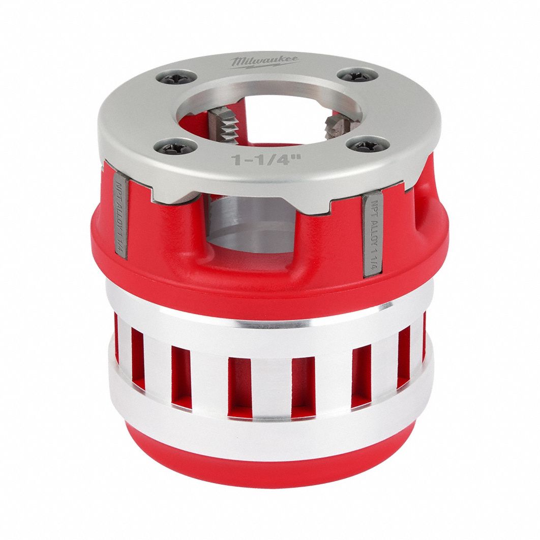 Pipe Threading Die Head: 12R, For 1 1/4 in Pipe, NPT, Alloy, Right Hand