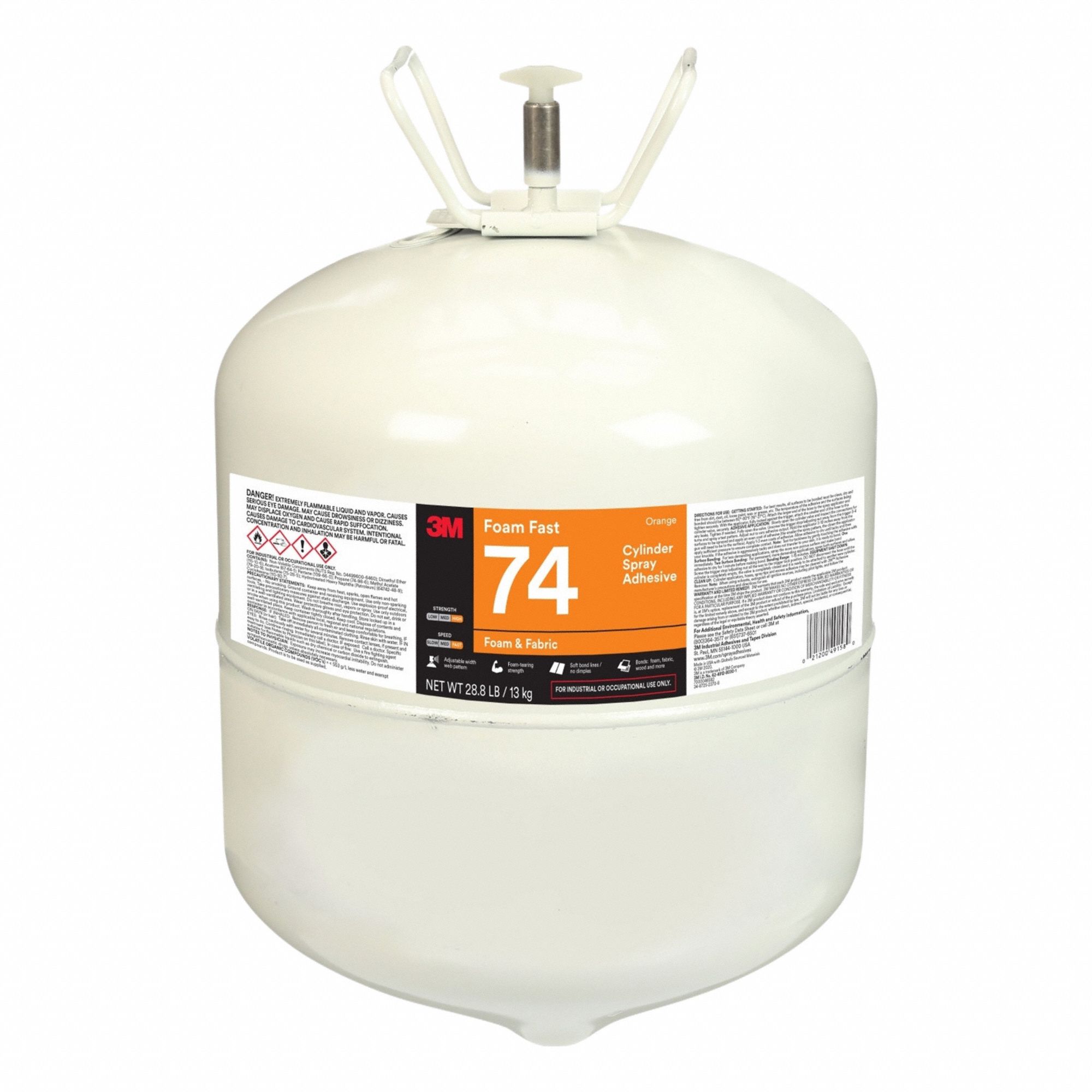 Cylinder Spray Adh Orange Lrg Cylinder