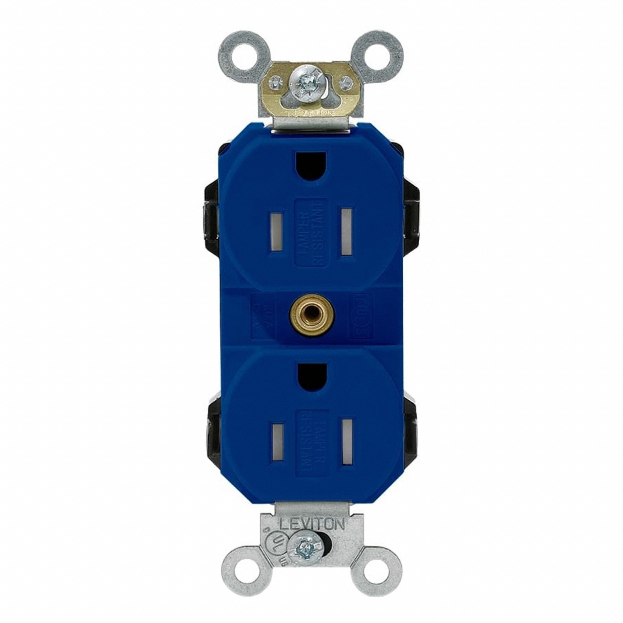 Lev-Lok Rec 15A 125V TR Blue