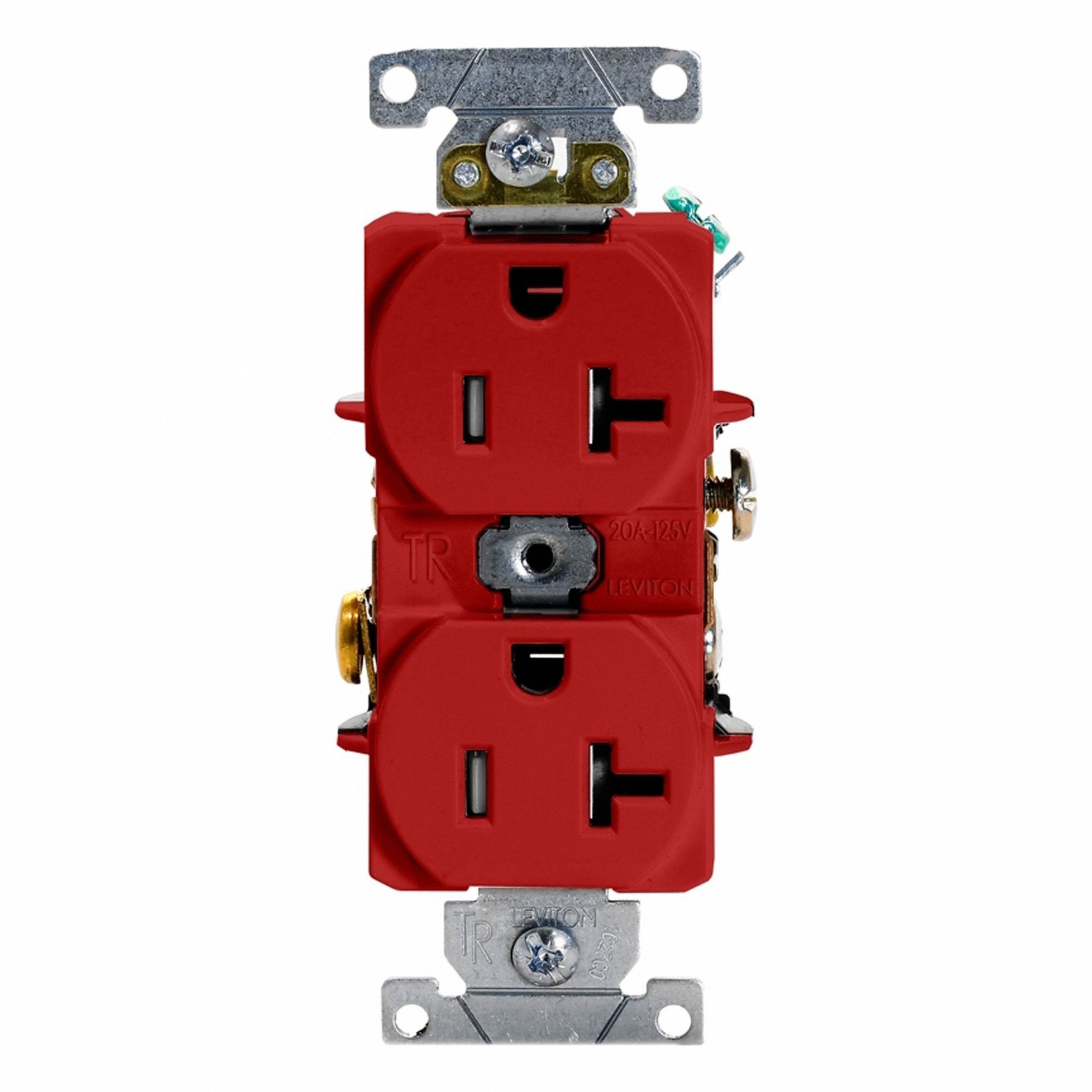 Dup Rec 20A 125V TR Red