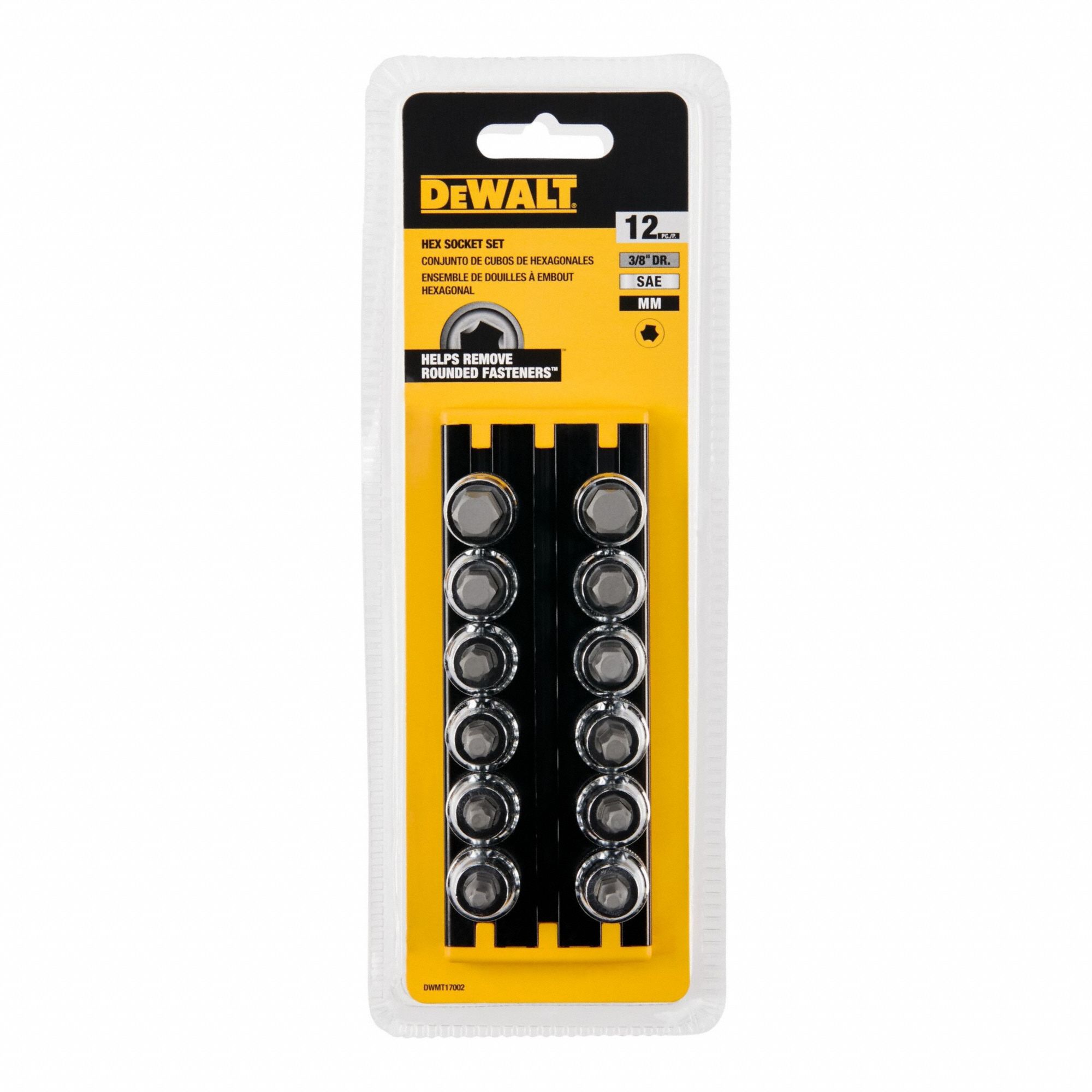 Socket Set 3/8 Inch Dr SAE MM 12Piece