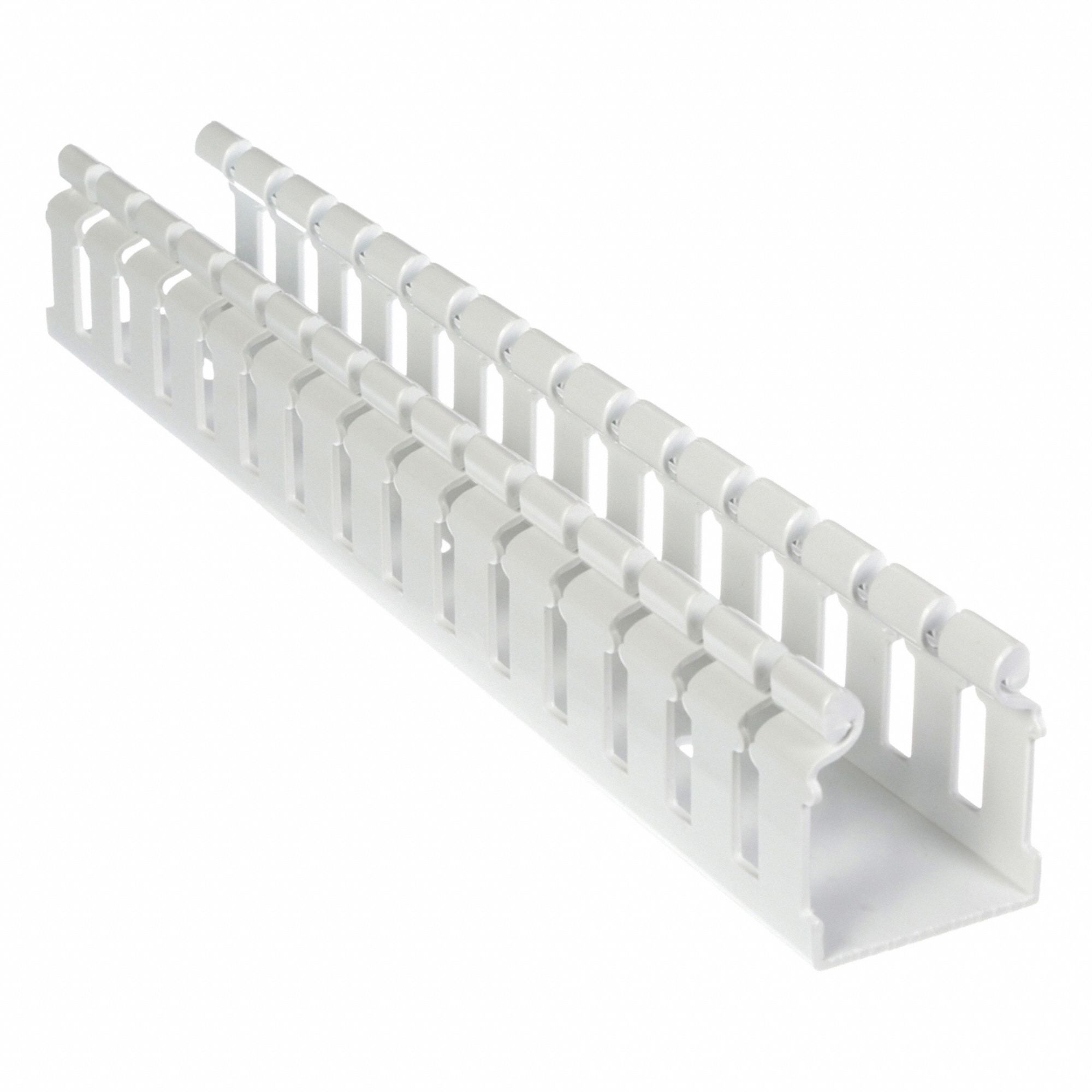 Wire Duct Wide Slot White L 6 Ft