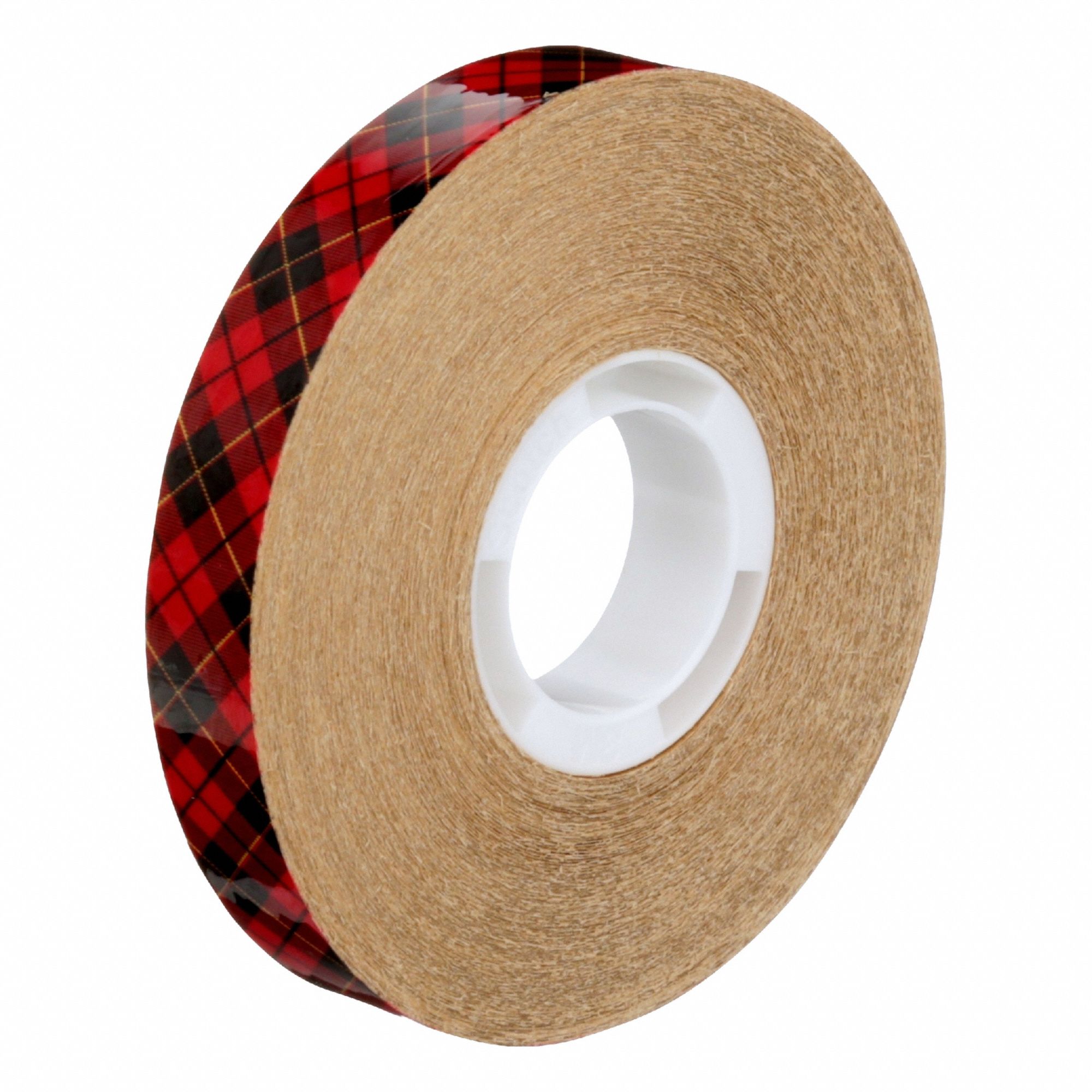 Transfer Tape: 1/2 in Wd, 36 yd Lg, 2 mil Thick, Kraft Paper, Acrylic, Transparent, 12 PK