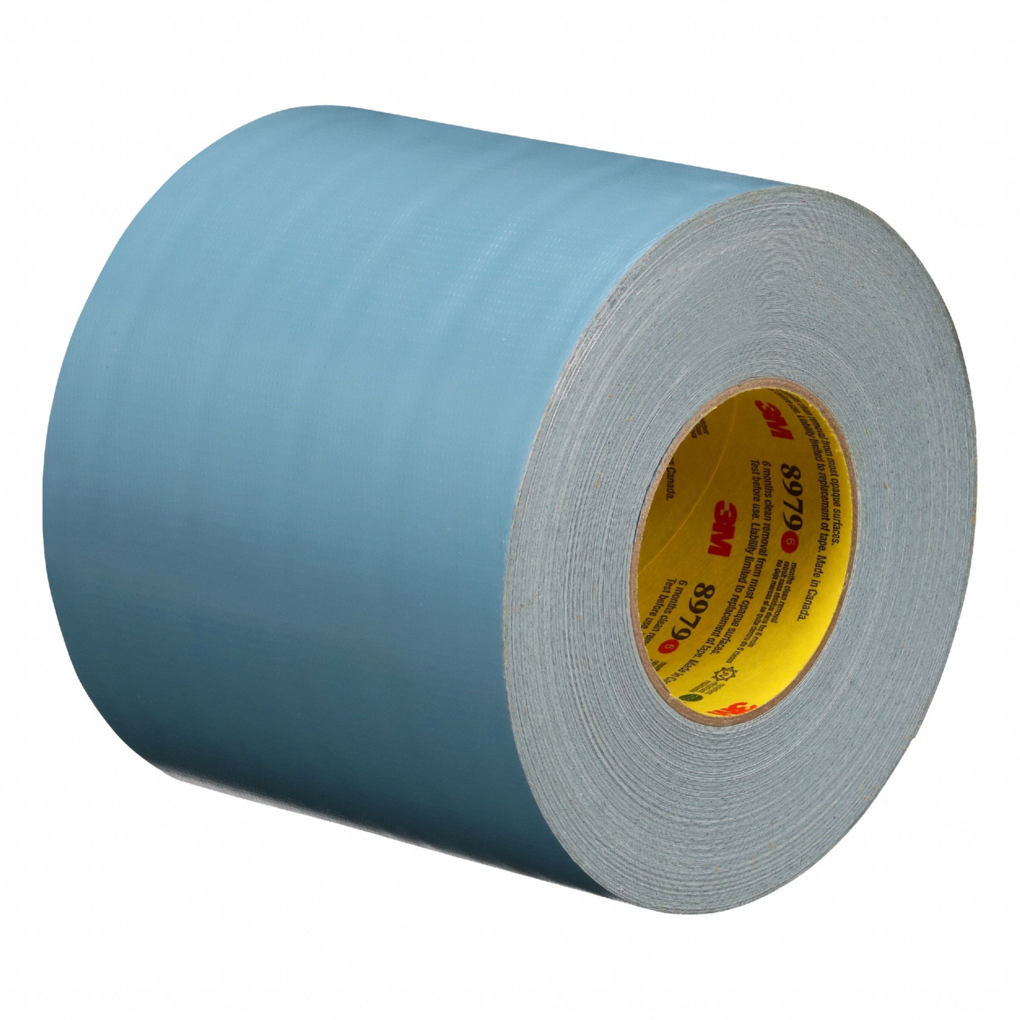 Duct Tape: Medium Duty, Blue, 6 in Wd, 60 yd Lg, 11.5 mil Thick, 8979, Rubber, Outdoor, 6 PK