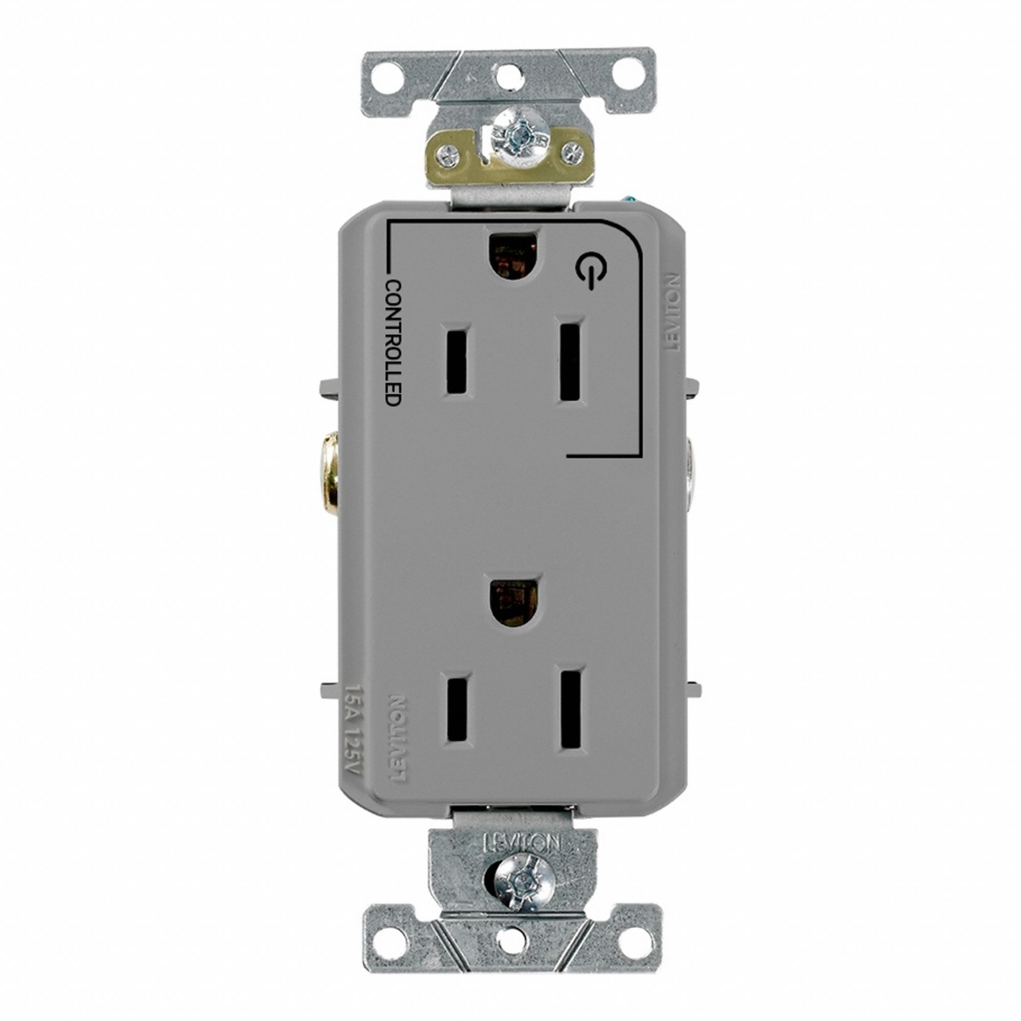 DPl Dup Rec 15A 125V 1MCtrl Self-Gr Gry