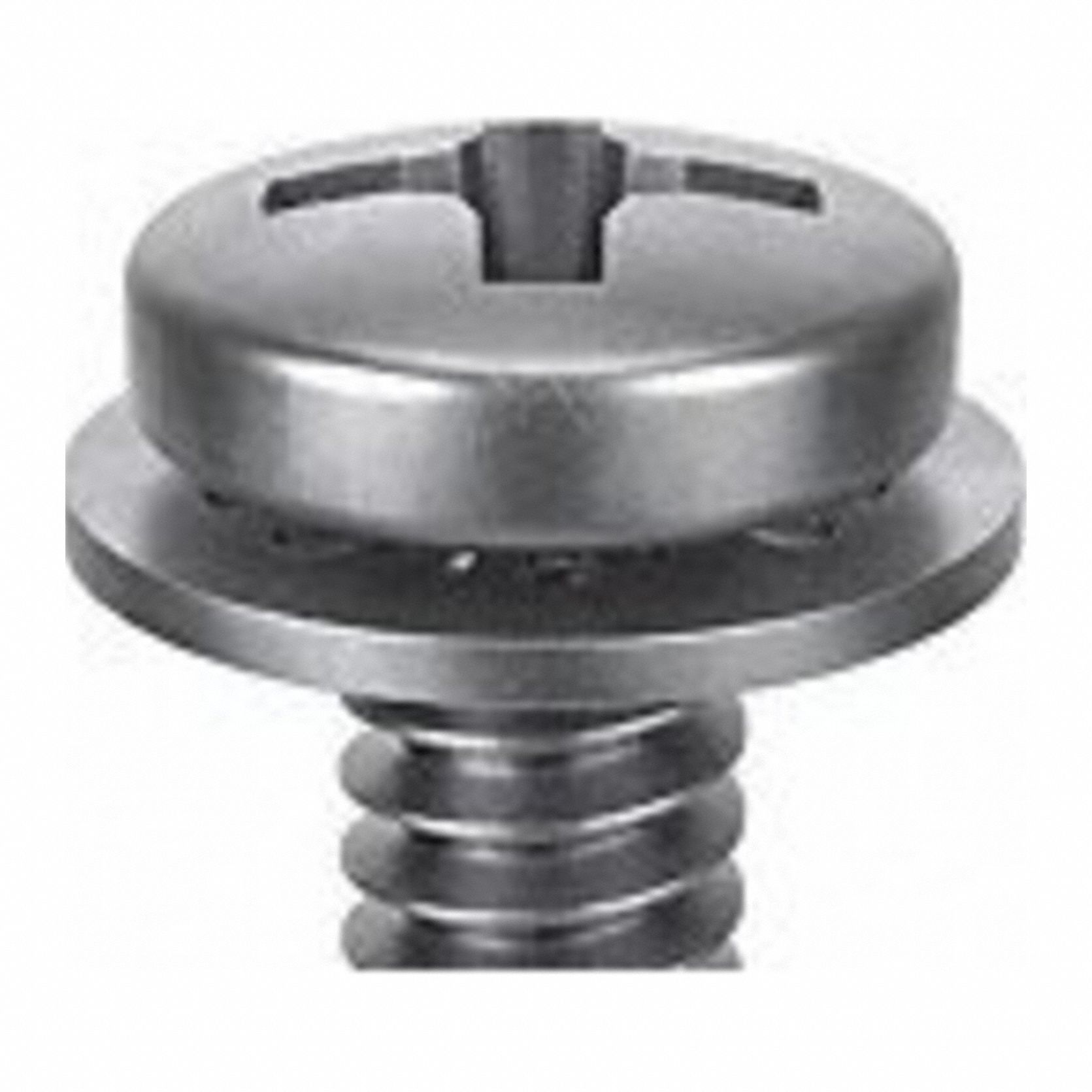 SEMS Screw: Internal Tooth, #4-40 Thread Size, 3/4 in Lg, Stainless Steel, Passivated, Pan, 25 PK