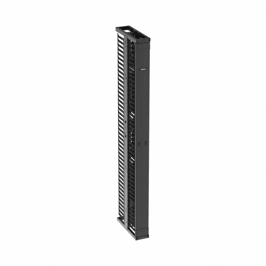 Vertical Dual-Sided Manager: 45 Rack Units, Dual-Sided Manager, 84 in Overall Ht, Steel
