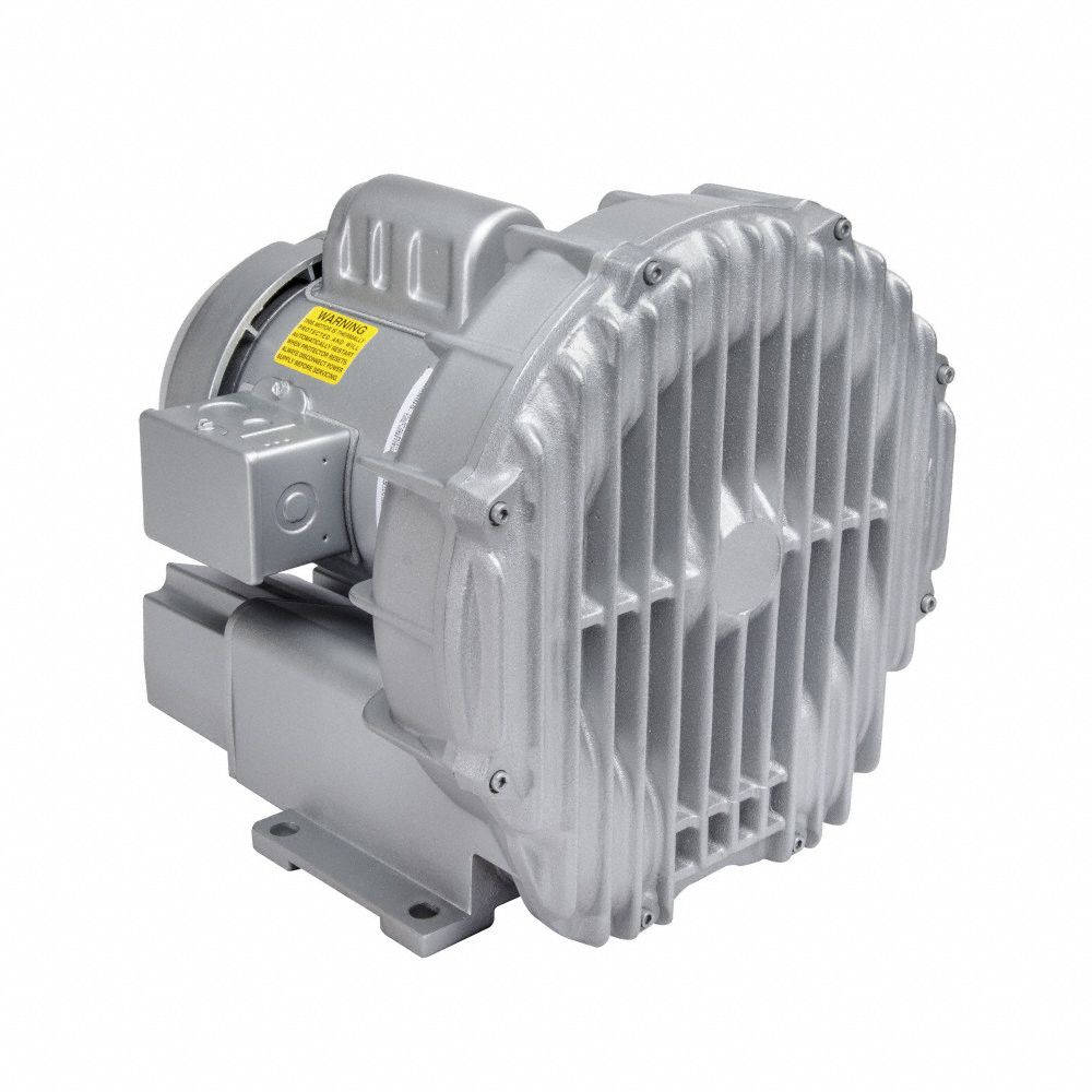 Regenerative Blower: 1.5 hp, 63 in wc Max Op Pressure, 59 in wc Max Vacuum, 4.0-3.8/1.9 A