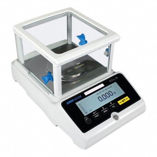 ADAM EQUIPMENT, 2,100 g Capacity, 0.001 g Readability, Lab Balances ...