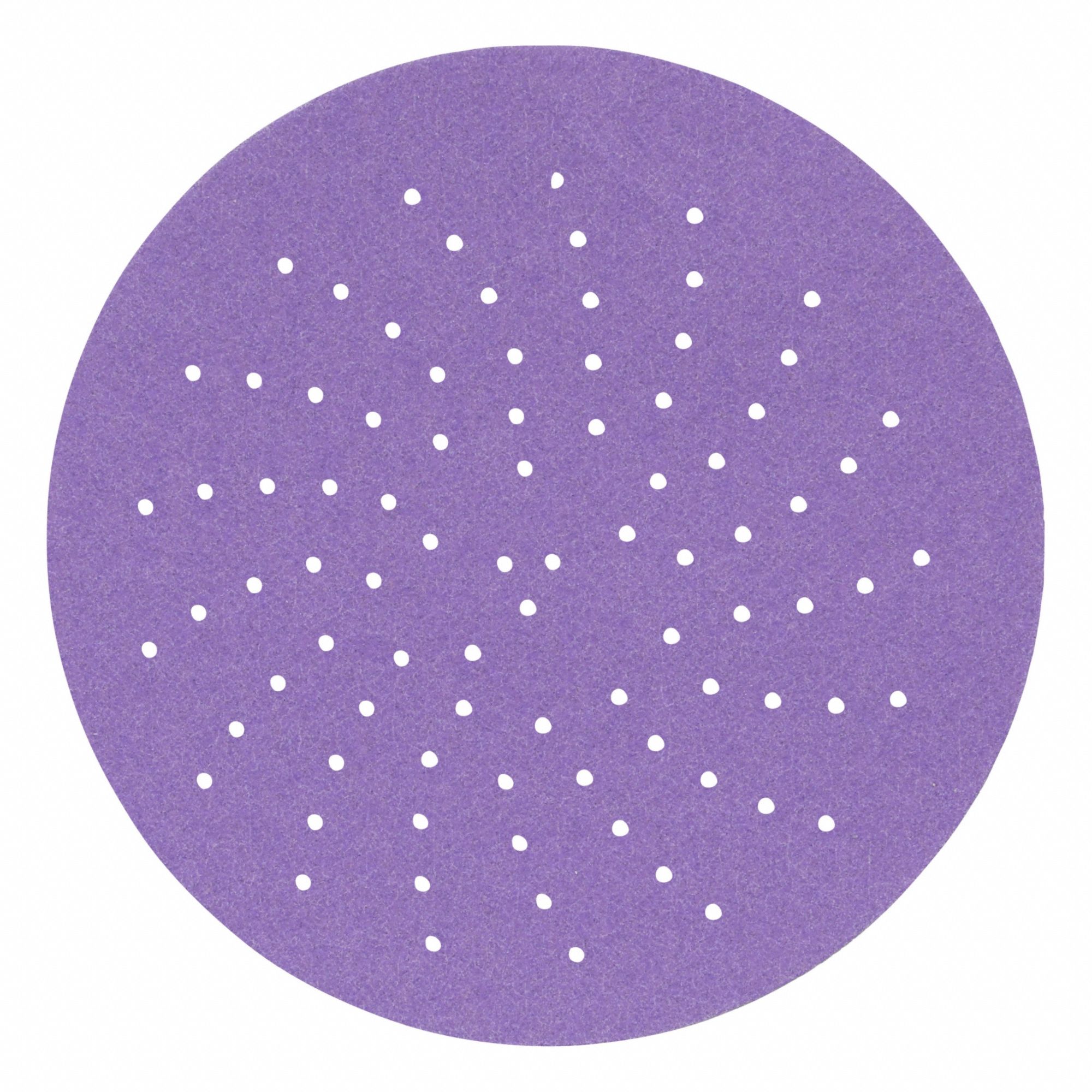 Sanding Discs: 3 in Dia, Multi-Hole, Ceramic, 320 Grit, C Wt Paper, 732U, 50 PK