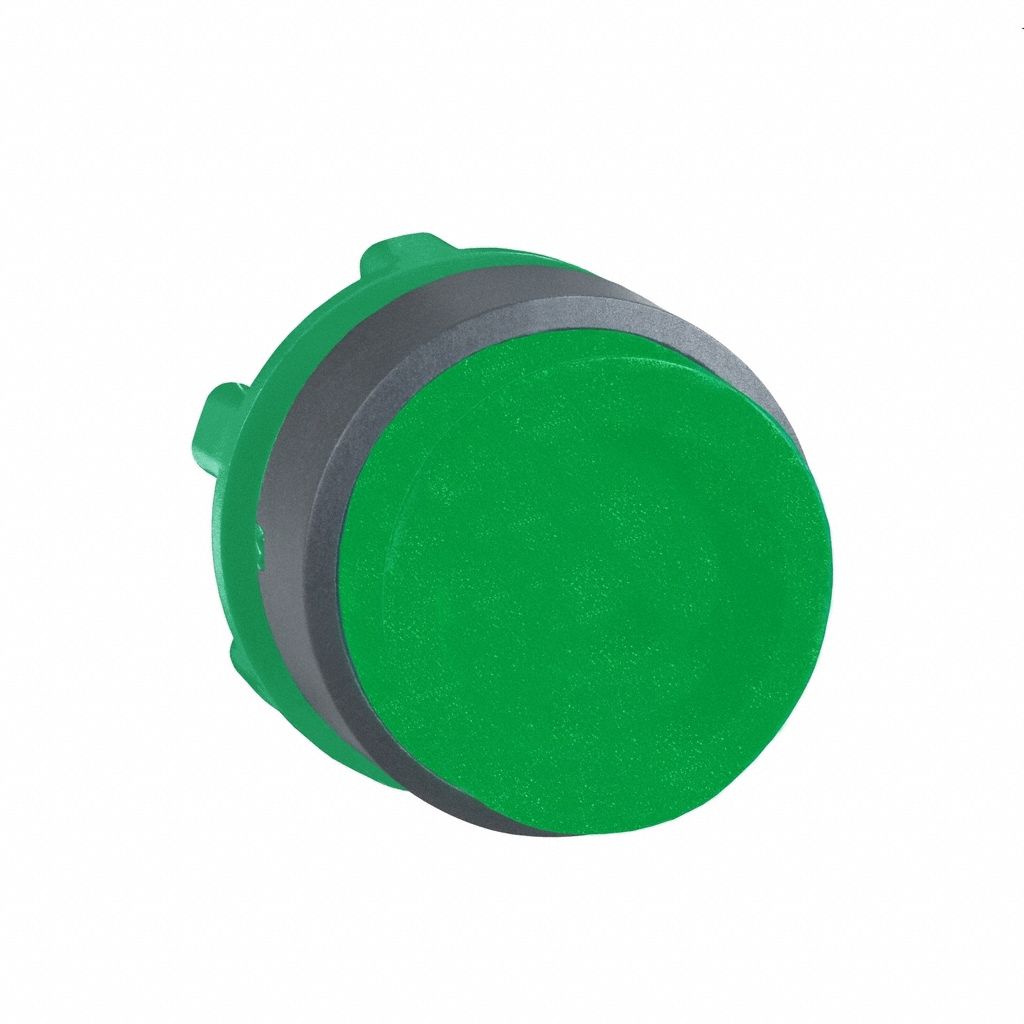 Extended Push Button: Green, 22 mm Mounting Size, Non-Metallic, Momentary