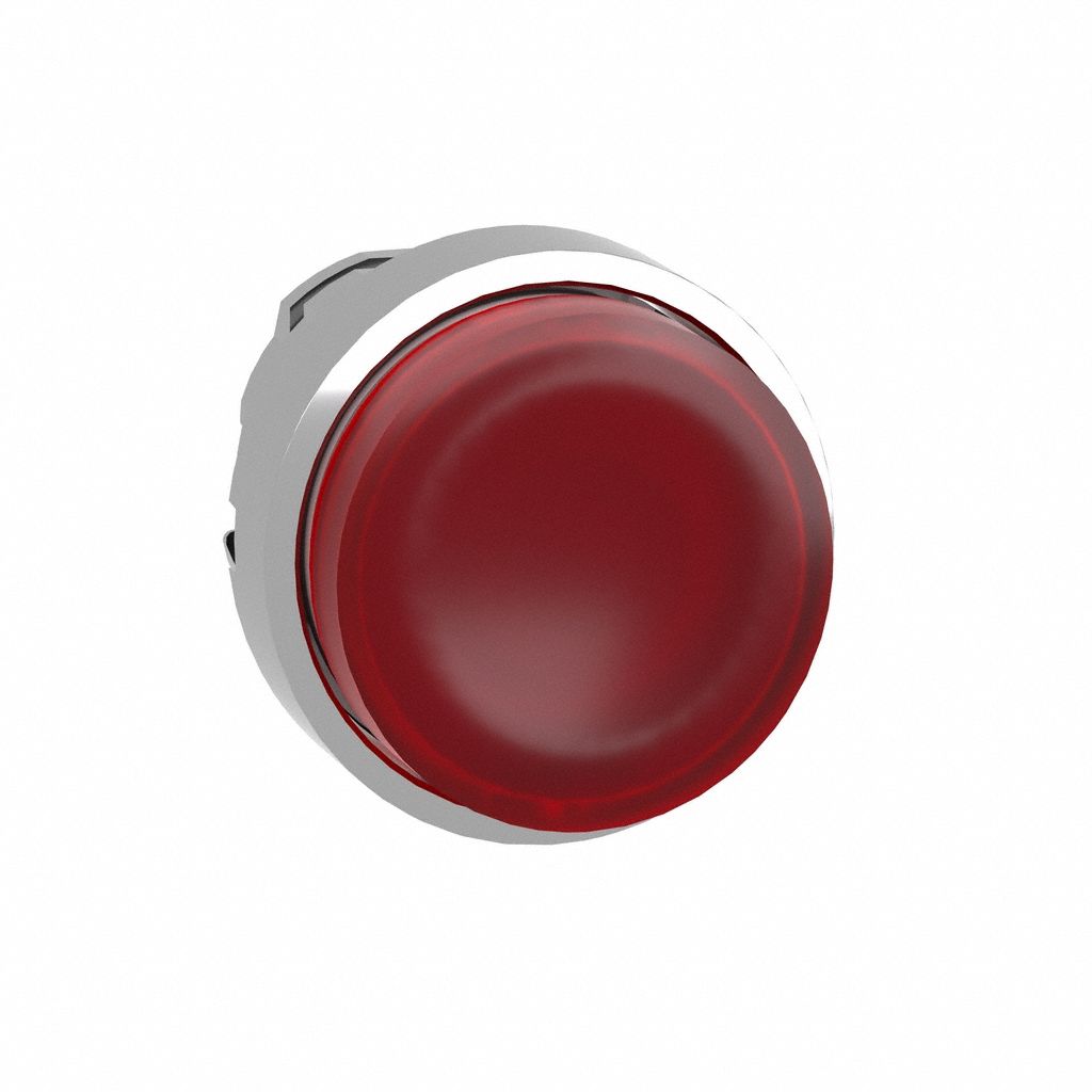 Extended Push Button: Red, 22 mm Mounting Size, Metallic, Momentary