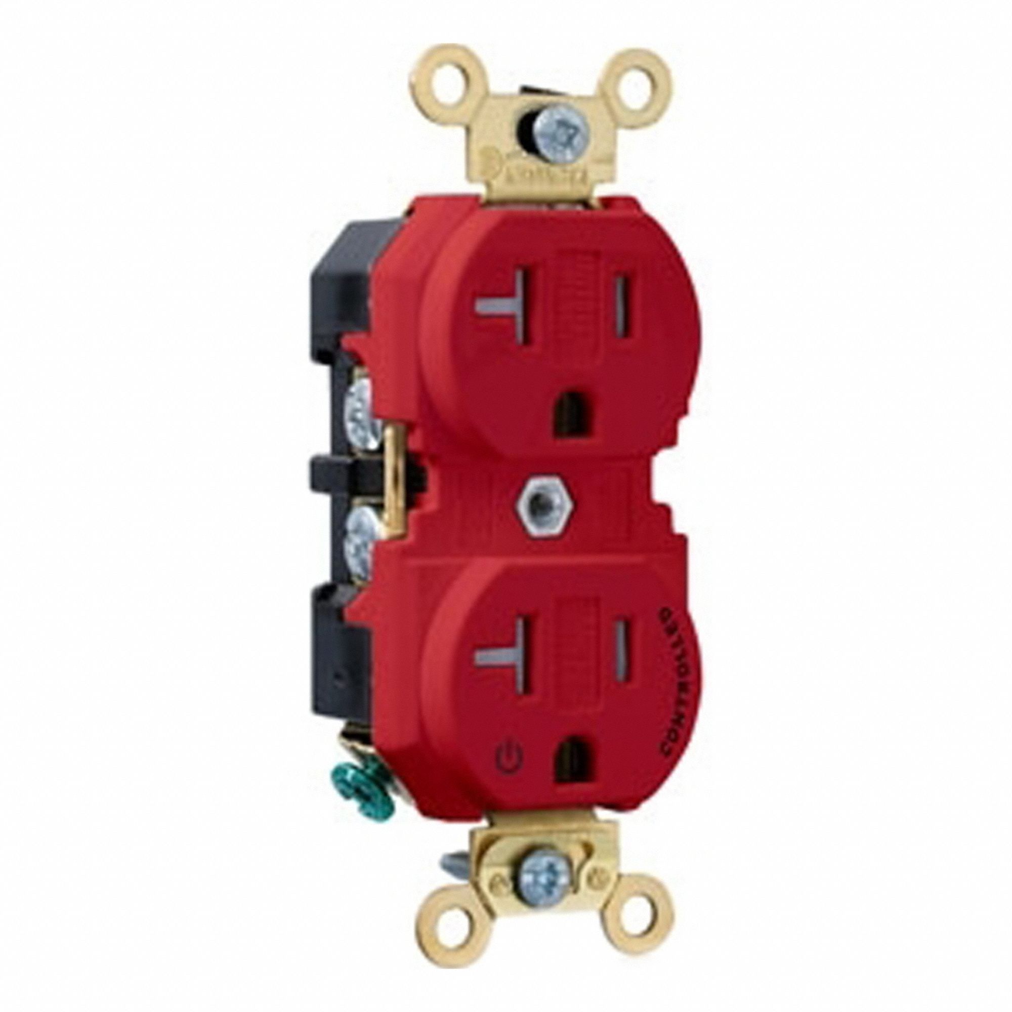 Dup Rec 20A 125V 1MCtrl TR Self-Gr Red