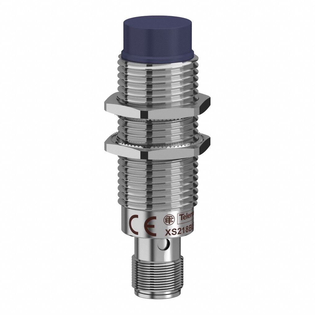 Inductive Cylindrical Proximity Sensor: Built-in Connector, Unshielded, NPN