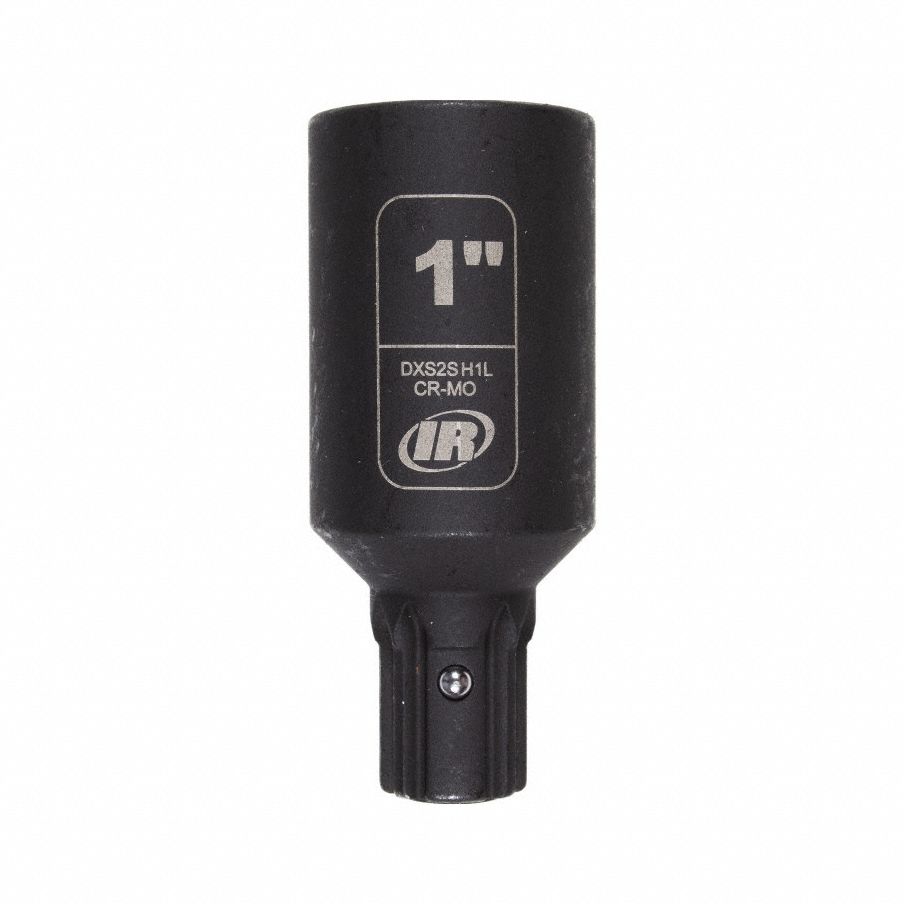 Impact Socket: SAE, 1 in Socket Size, 6-Point, Deep, 2 61/64 in Overall Lg