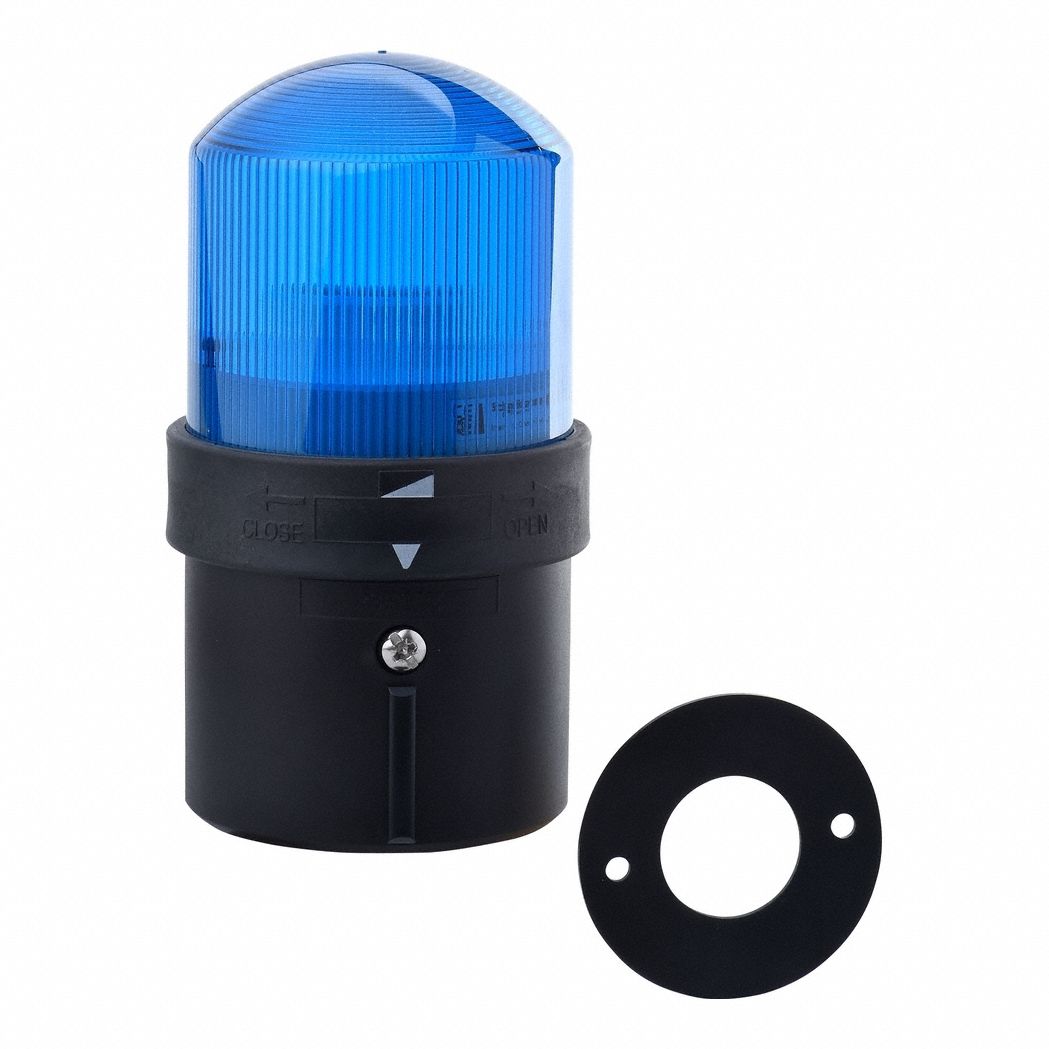 Tower Light Incandescent Assembly: 1 Tier, Blue, No Sounder Tier, Steady, XVBL36