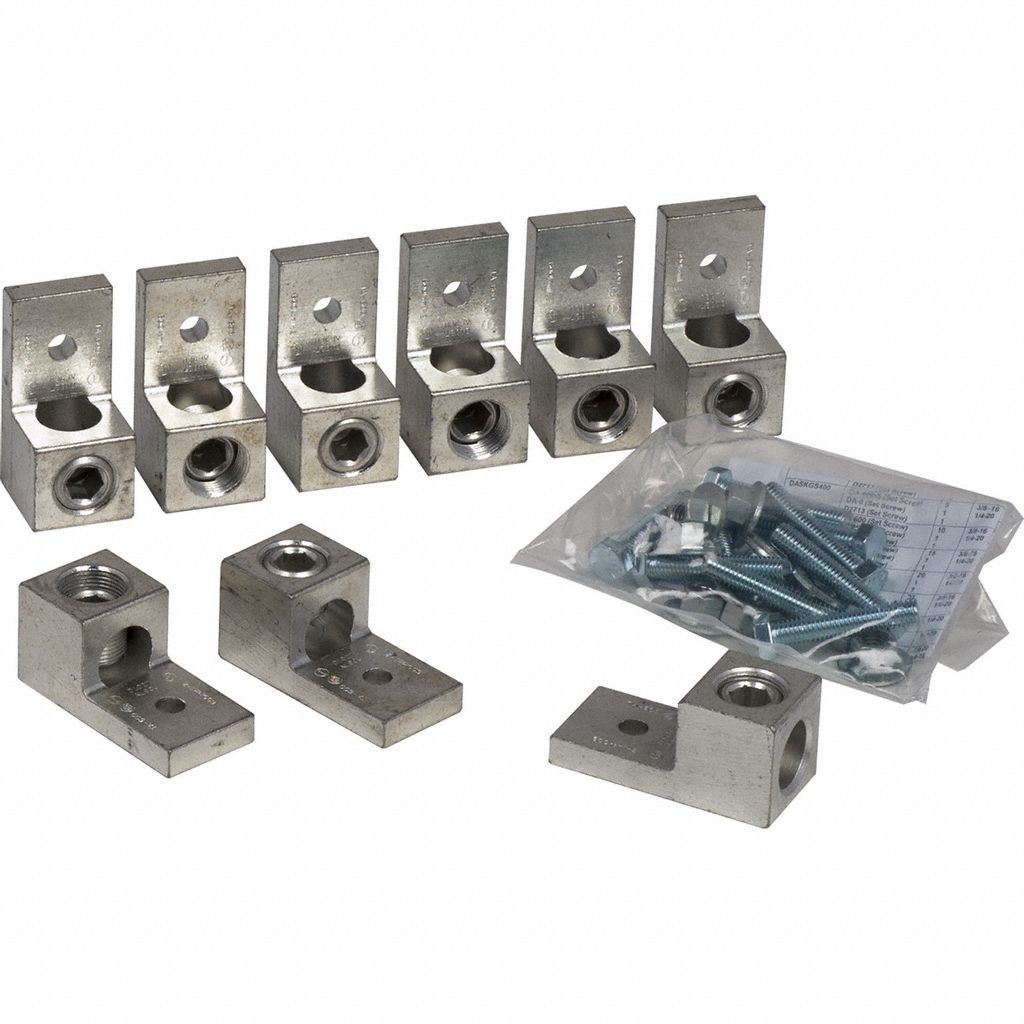 Lug Kit: For Low Volt Transmer Type, EE300T3H, (9) Lugs, 1, 000 A Max Current, 9 Lugs