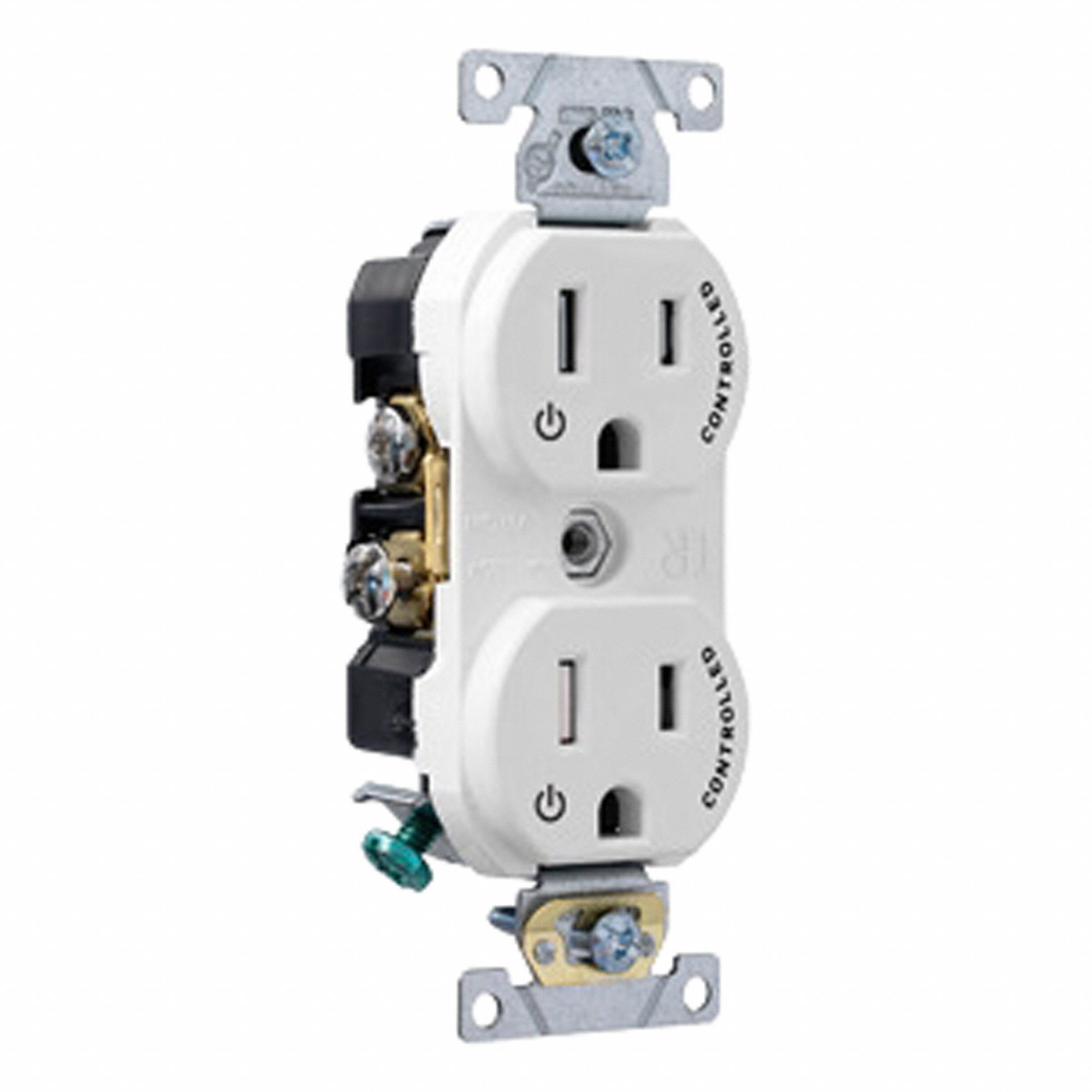 Duplex Outlet White 15A 125V TR