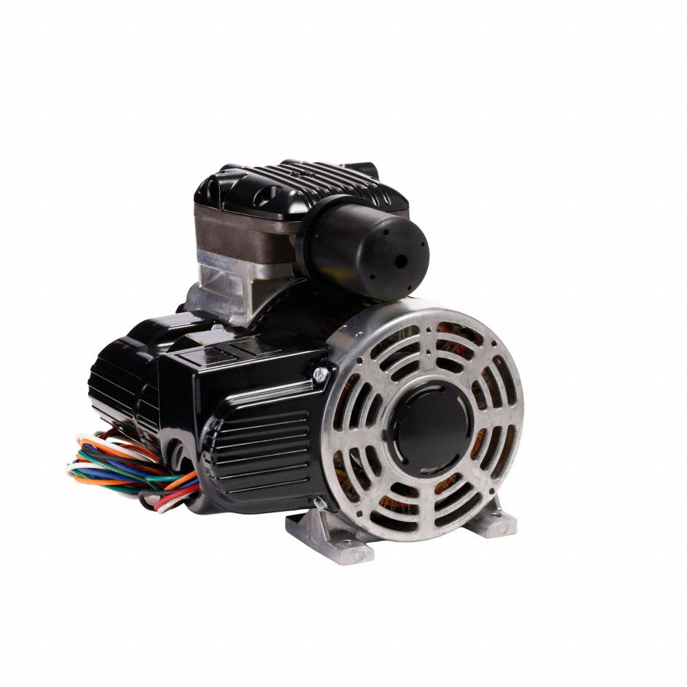 Rocking Piston Vacuum Pump: 0.25 hp, 1 Phase, 115/230V AC, 100 psi Max Continuous Pressure