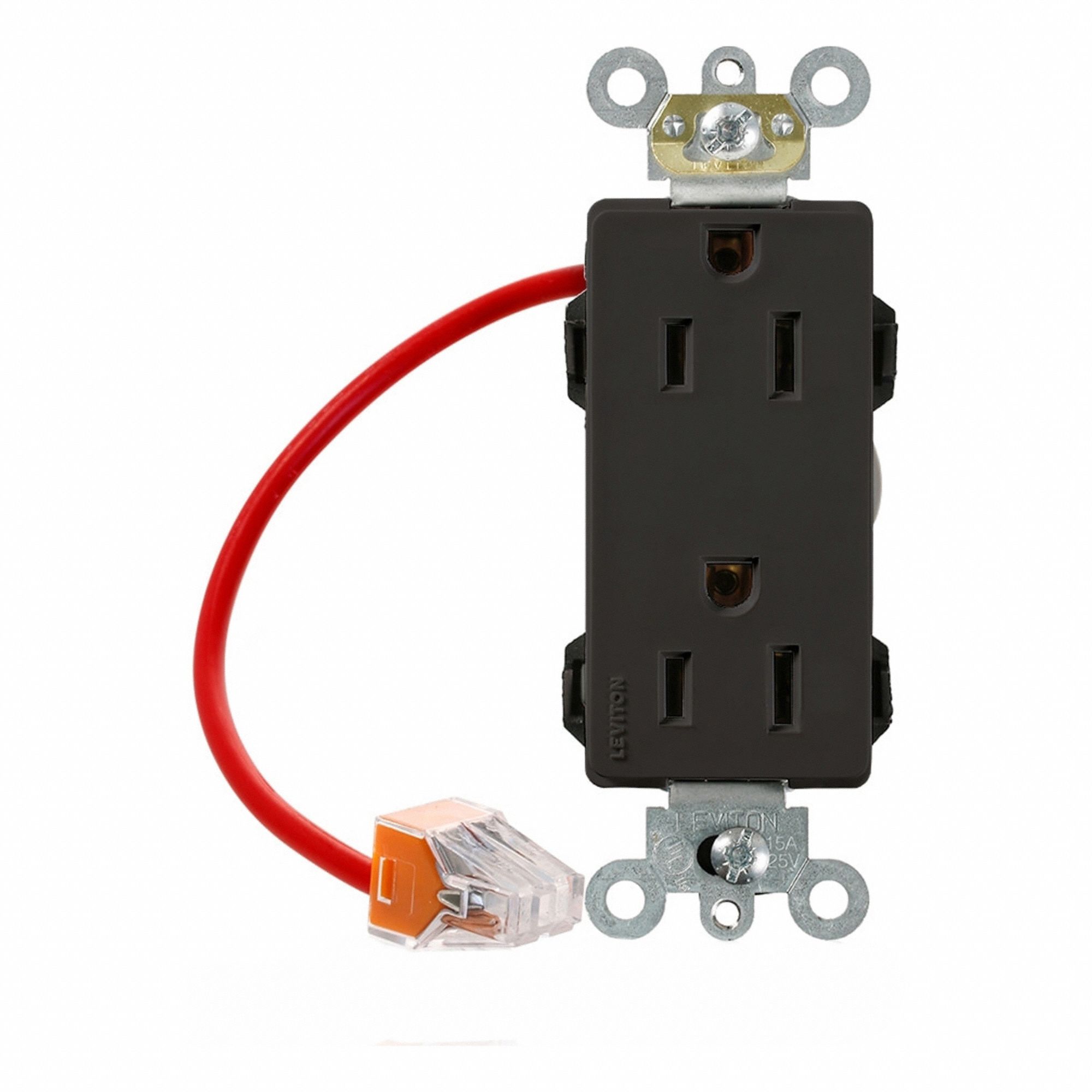 Lev-Lok DPl Dup 15A 125V SC Self-Gr Blk