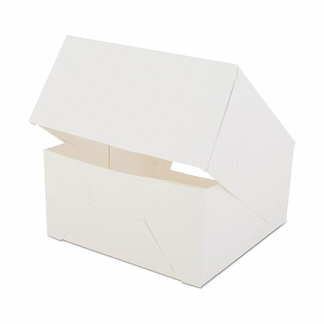 Disposable Carry-Out Food Container: 4 in Ht, 8 in Wd, 8 in Dp, Paperboard, 150 PK