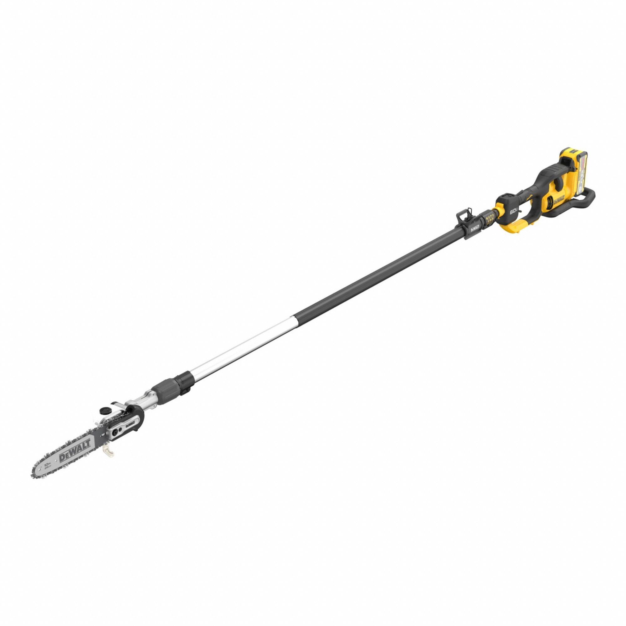 Pole Saw: 10 in Blade Lg, 160 in Reach, 15 Ah, 60 V, Includes: Tool /1 Battery /1 Charger
