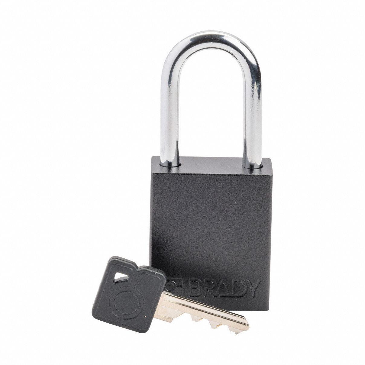 Lockout Padlock: Keyed Different, Aluminum, Std Body Body Size, Steel, Std, Black, 1 Pack Size