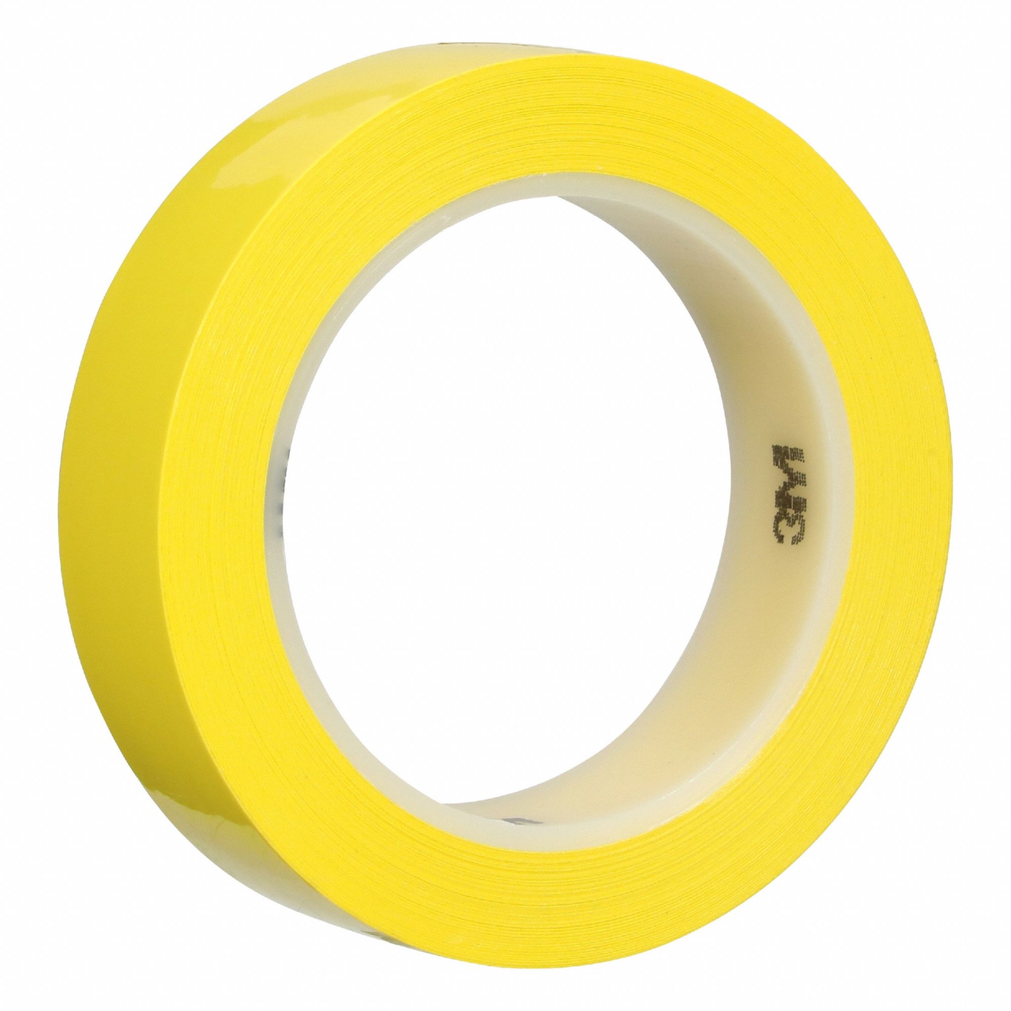 Sealing Tape: 1 in Wd, 36 yd Lg, 5.3 mil Thick, Yellow, Polyethylene Film, Rubber, Single-Sided