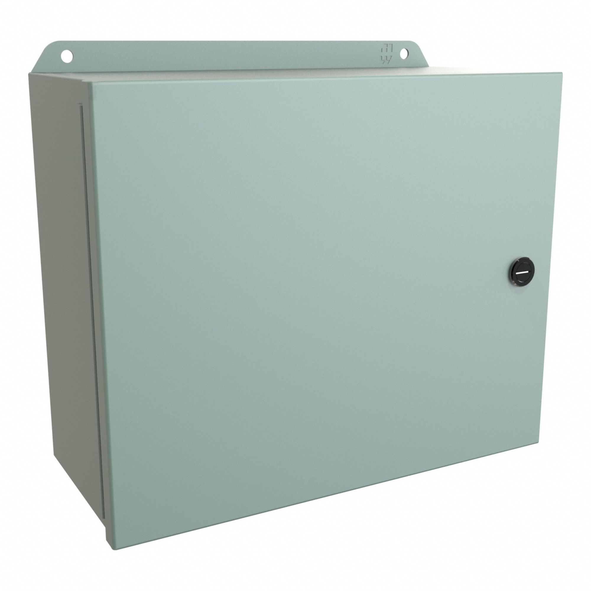 Electrical Enclosure: Steel, 10 in x 12 in x 5 in, NEMA 12/13/3R/4, w/Panel, Solid Cover