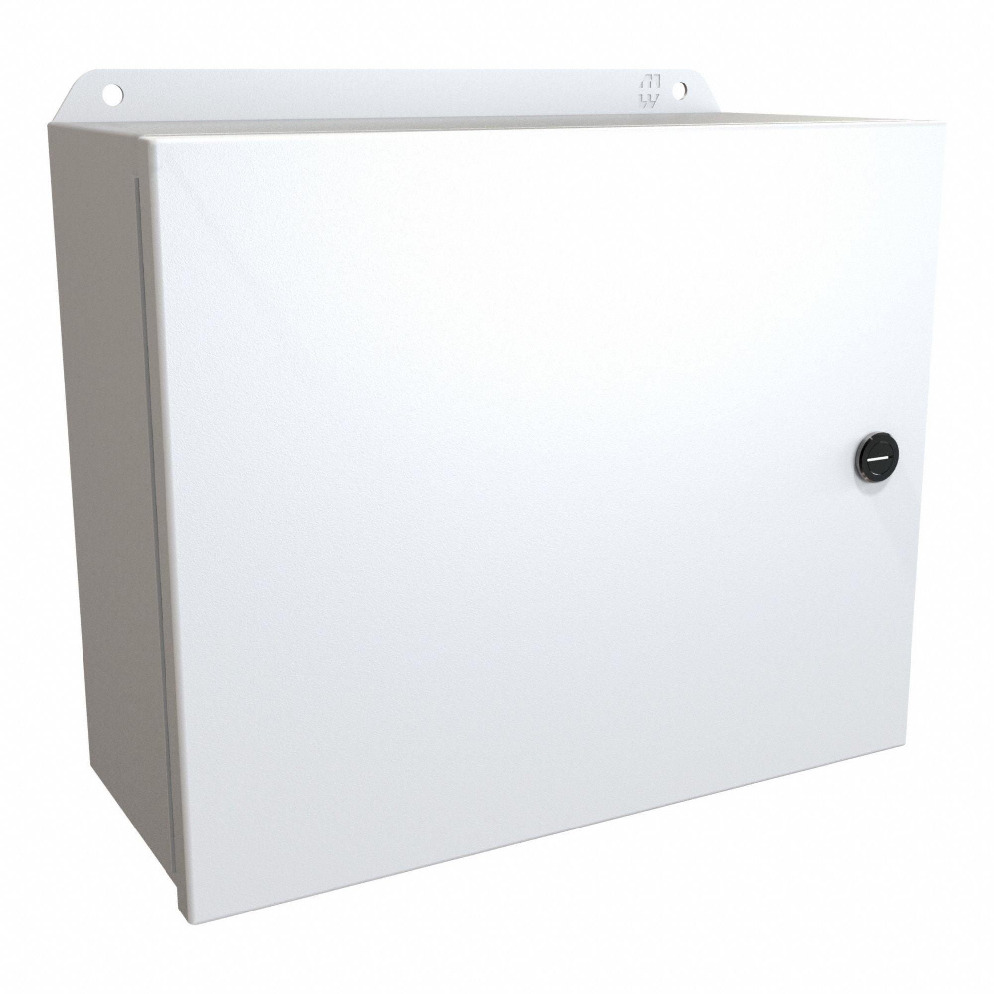 Electrical Enclosure: Steel, 10 in x 12 in x 5 in, NEMA 12/13/3R/4, w/Panel, Solid Cover