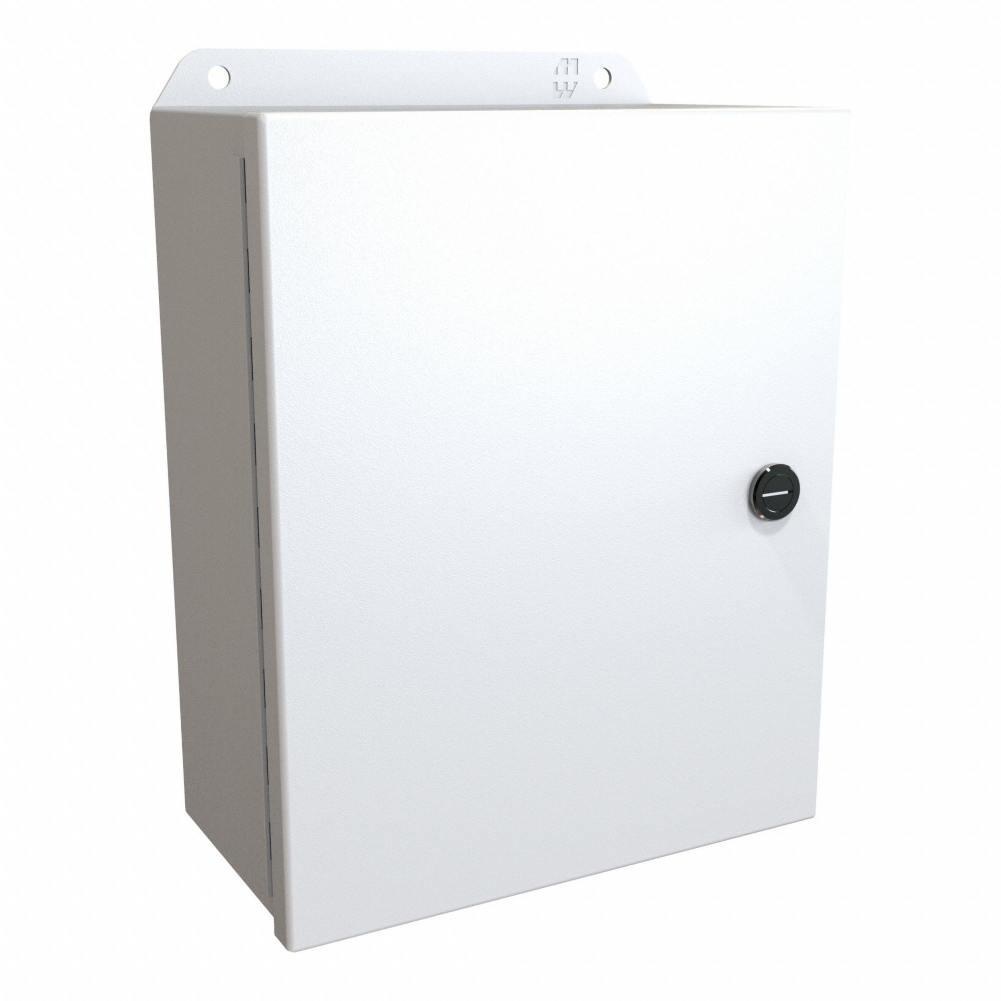 Electrical Enclosure: Steel, 10 in x 8 in x 4 in, NEMA 12/13/3R/4, w/Panel, Solid Cover