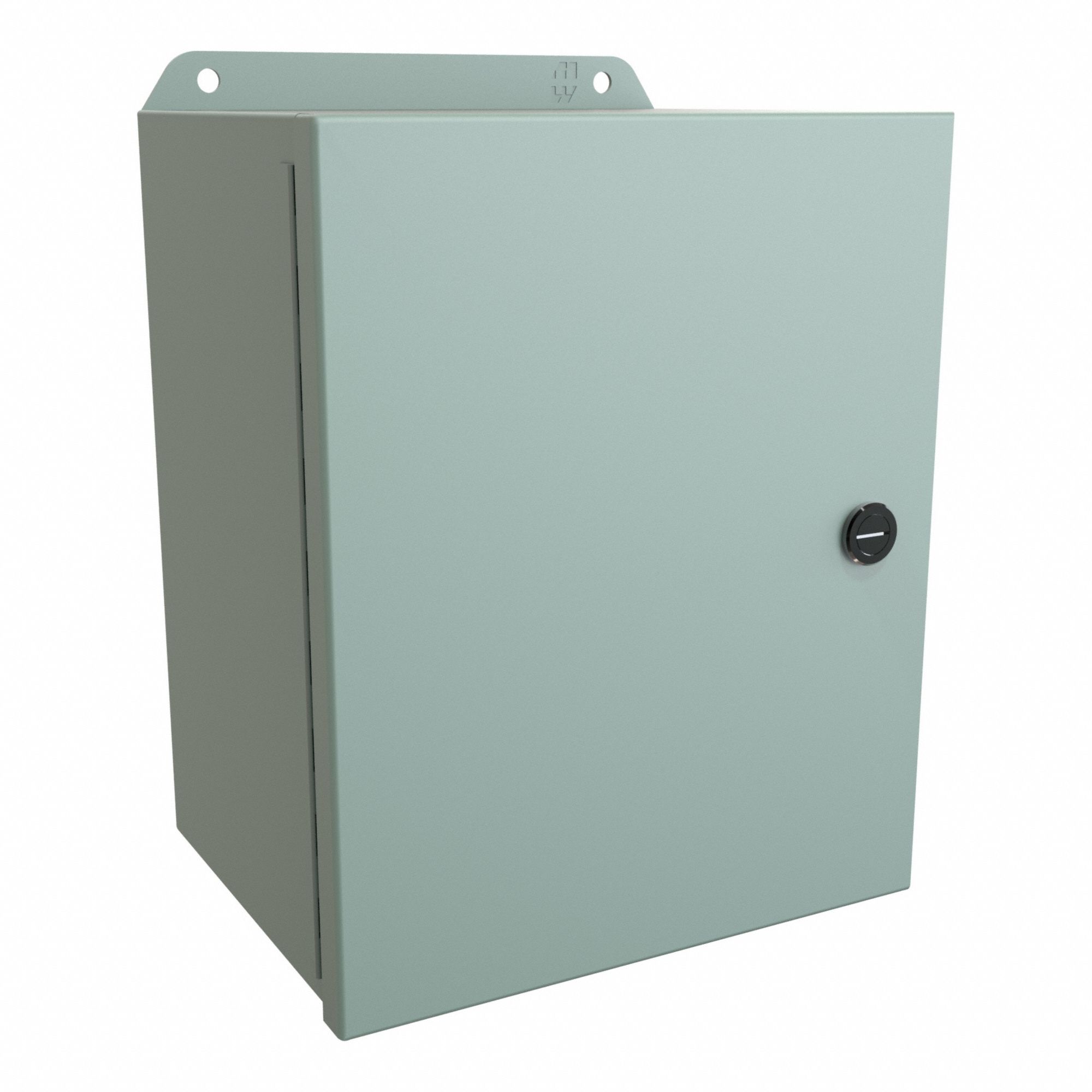 Electrical Enclosure: Steel, 10 in x 8 in x 6 in, NEMA 12/13/3R/4, w/Panel, Solid Cover