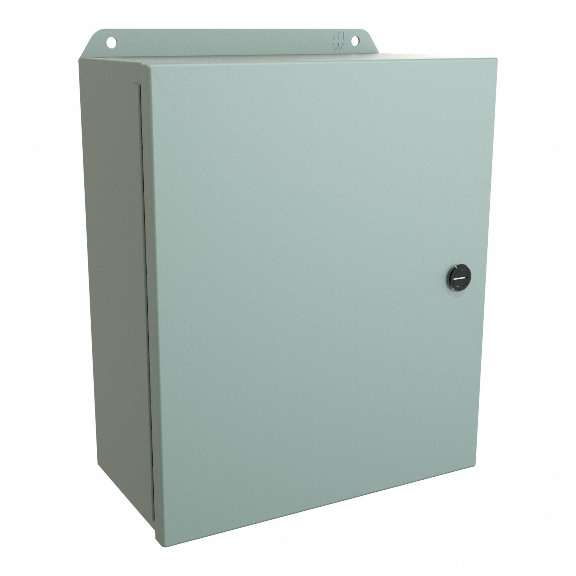 Electrical Enclosure: Steel, 12 in x 10 in x 5 in, NEMA 12/13/3R/4, w/Panel, Solid Cover