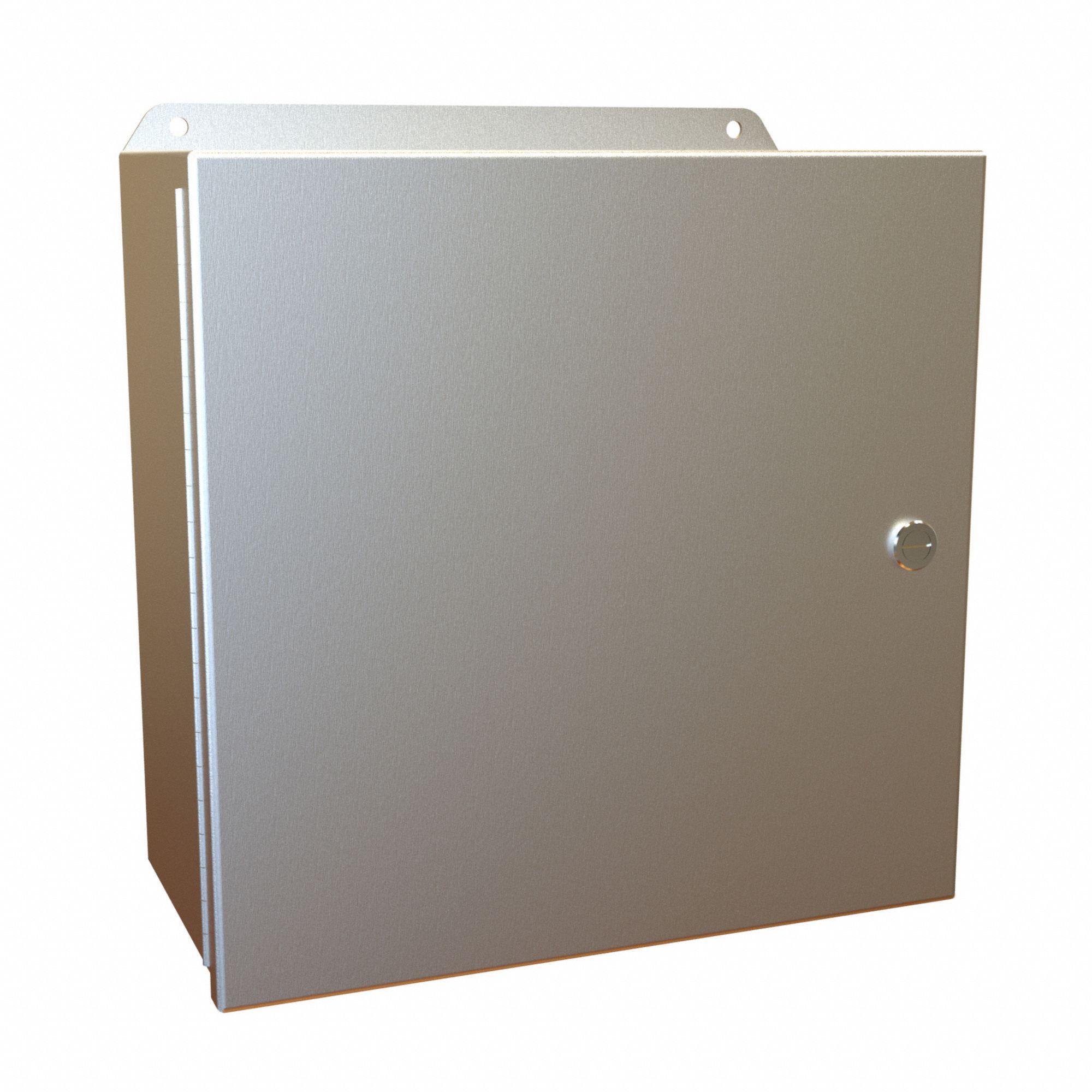 Electrical Enclosure: Aluminum, 12 in x 12 in x 6 in, NEMA 12/13/3R/4/4X, w/Panel, Hinged
