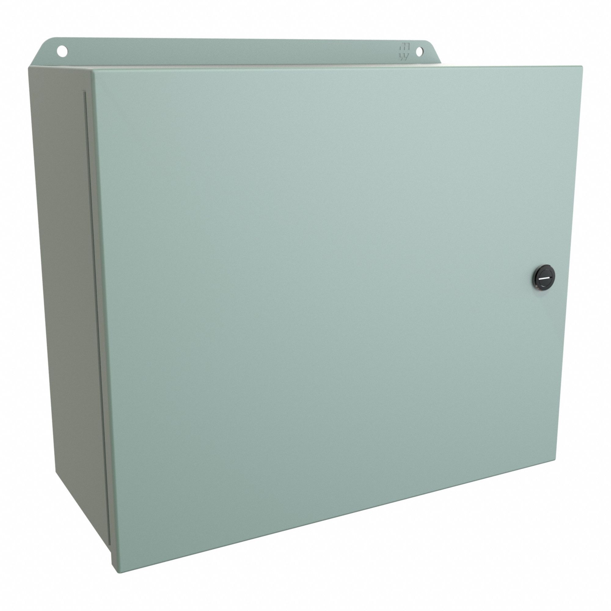 Electrical Enclosure: Steel, 12 in x 14 in x 6 in, NEMA 12/13/3R/4, w/Panel, Solid Cover