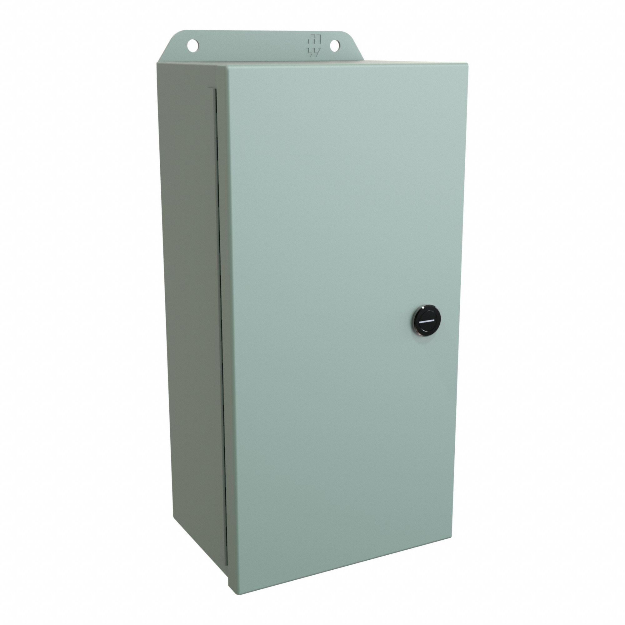 Electrical Enclosure: Steel, 12 in x 6 in x 4 in, NEMA 12/13/3R/4, w/Panel, Solid Cover