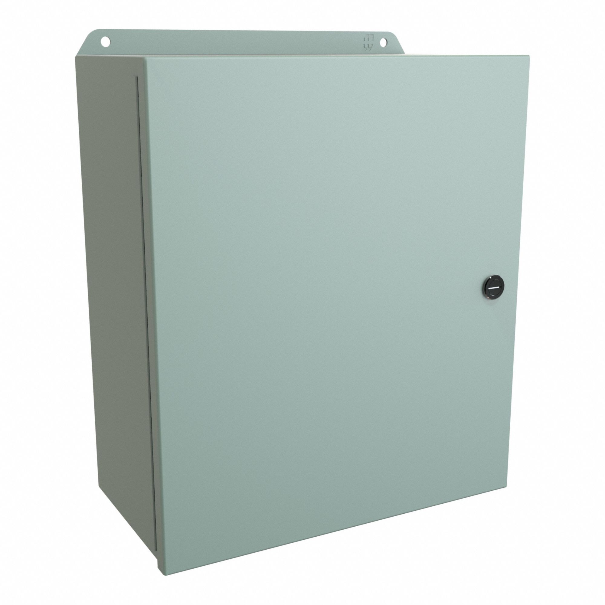 Electrical Enclosure: Steel, 14 in x 12 in x 6 in, NEMA 12/13/3R/4, w/Panel, Solid Cover
