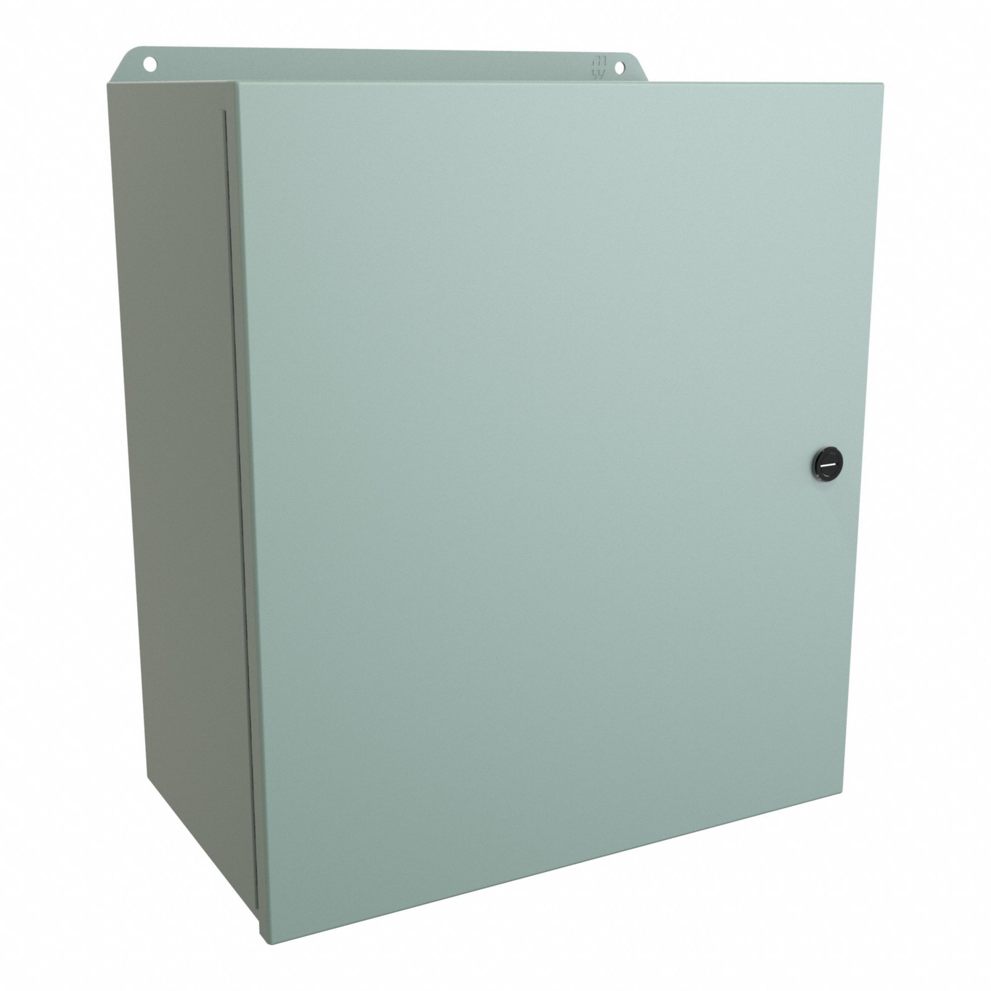 Electrical Enclosure: Steel, 16 in x 14 in x 8 in, NEMA 12/13/3R/4, w/Panel, Solid Cover