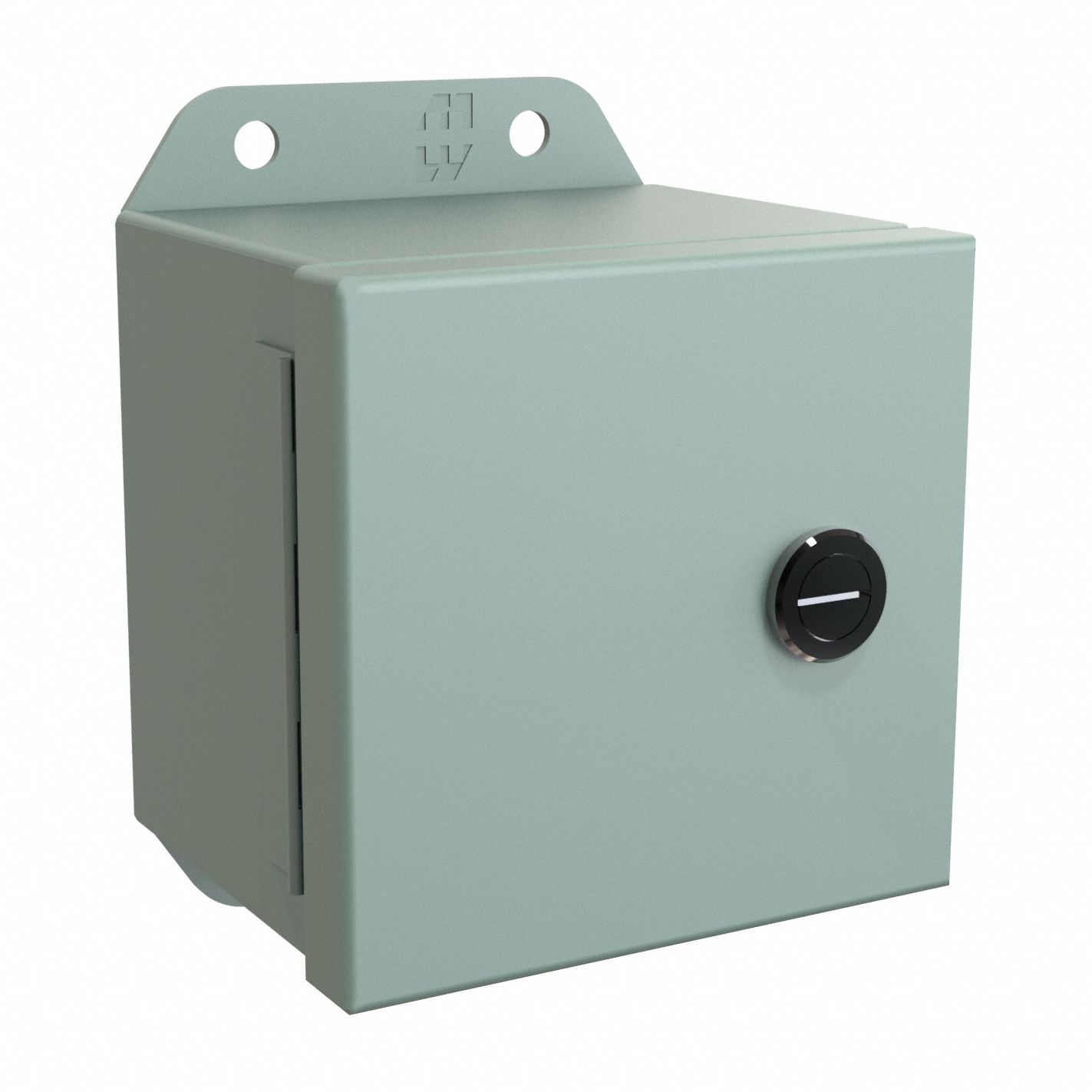 Electrical Enclosure: Steel, 4 in x 4 in x 3 in, NEMA 12/13/3R/4, w/Panel, Solid Cover