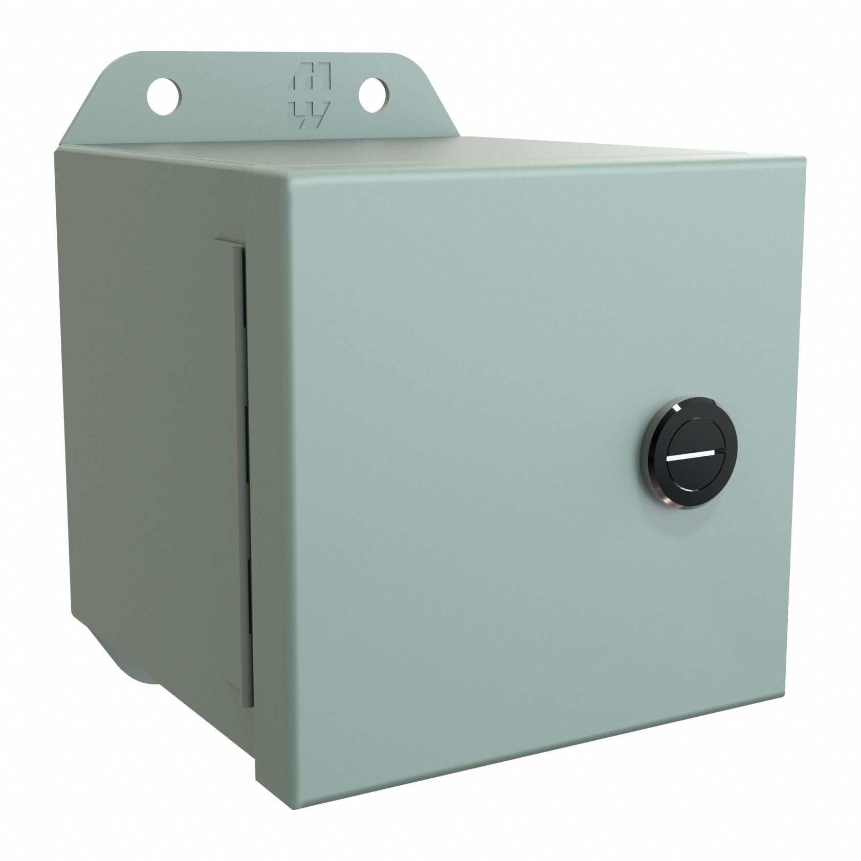 Electrical Enclosure: Steel, 4 in x 4 in x 4 in, NEMA 12/13/3R/4, w/Panel, Solid Cover