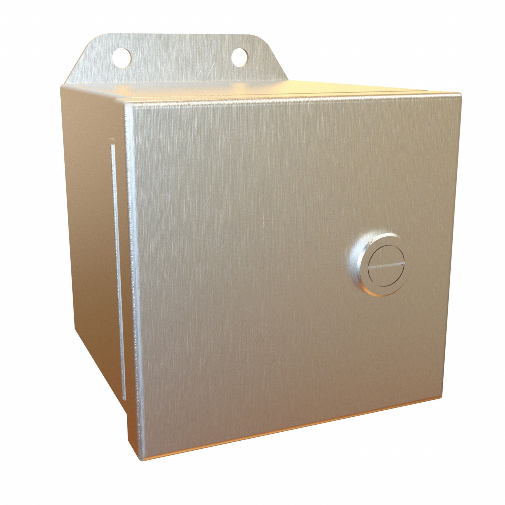 Electrical Enclosure: Stainless Steel, 4 in x 4 in x 4 in, NEMA 12/13/3R/4/4X, w/Panel