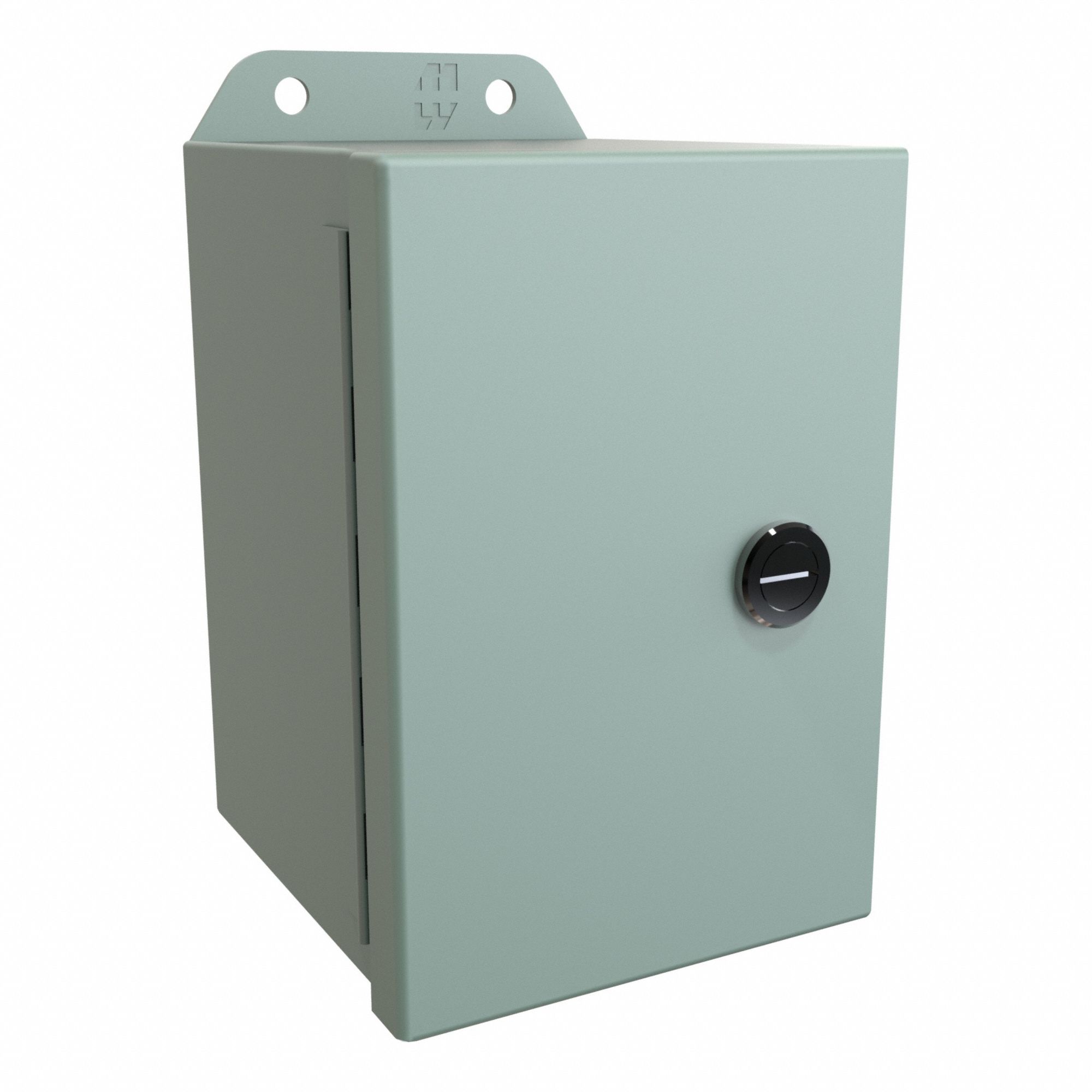 Electrical Enclosure: Steel, 6 in x 4 in x 4 in, NEMA 12/13/3R/4, w/Panel, Solid Cover