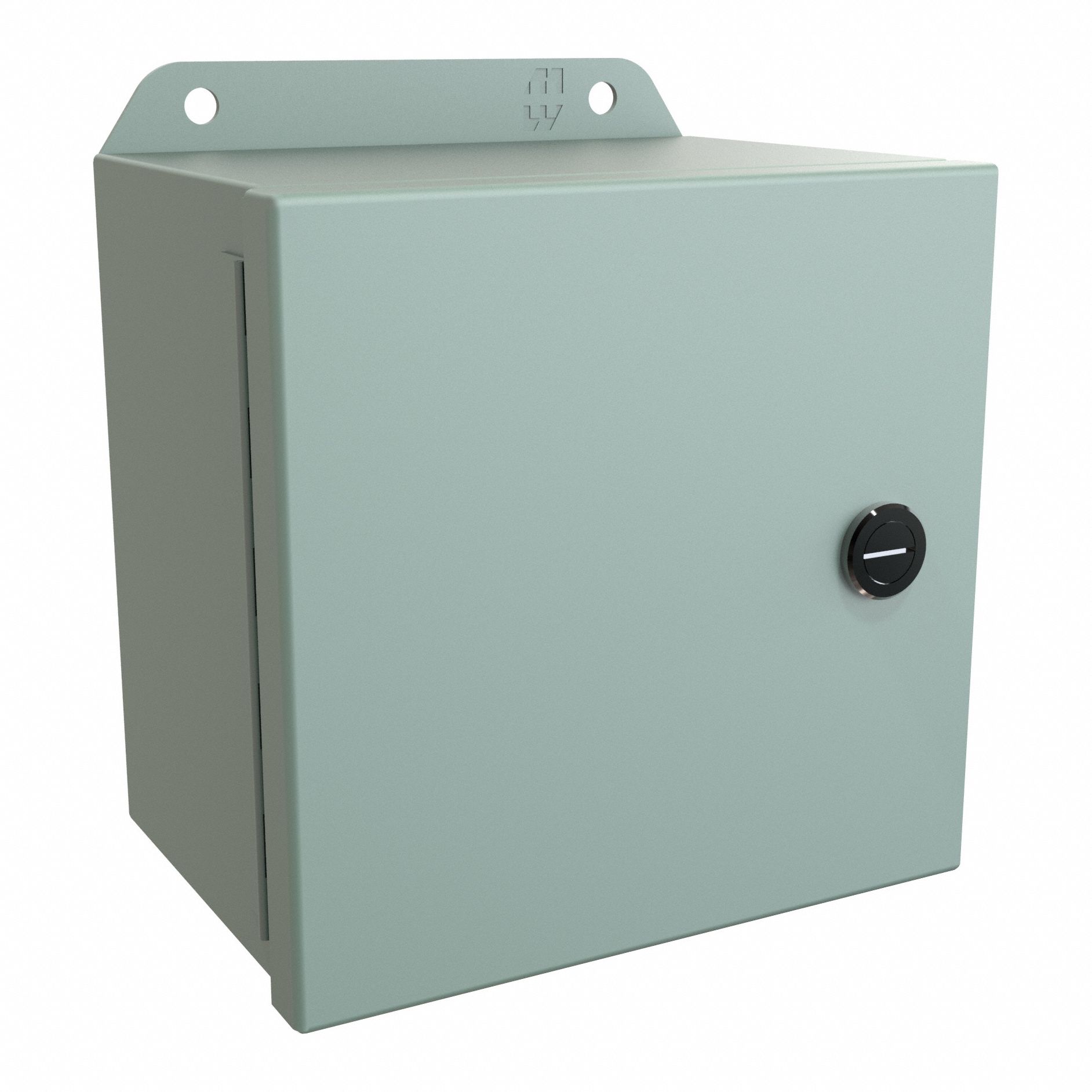 Electrical Enclosure: Steel, 6 in x 6 in x 4 in, NEMA 12/13/3R/4, w/Panel, Solid Cover