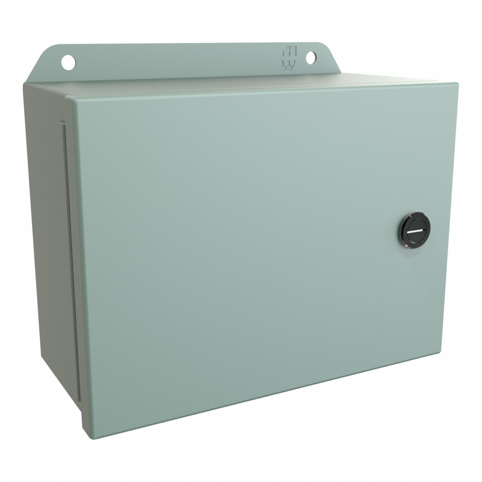 Electrical Enclosure: Steel, 6 in x 8 in x 4 in, NEMA 12/13/3R/4, w/Panel, Solid Cover