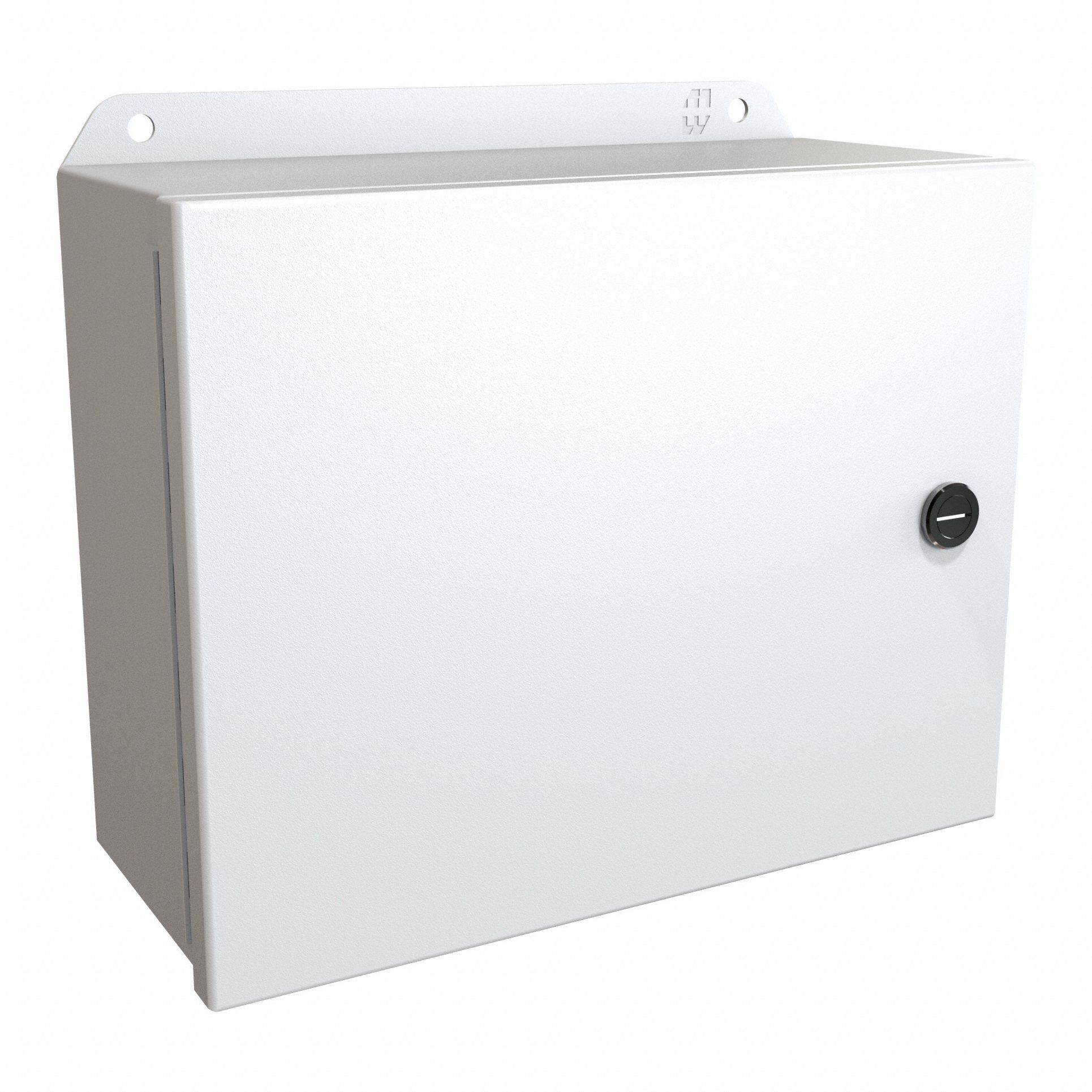 Electrical Enclosure: Steel, 8 in x 10 in x 4 in, NEMA 12/13/3R/4, w/Panel, Solid Cover